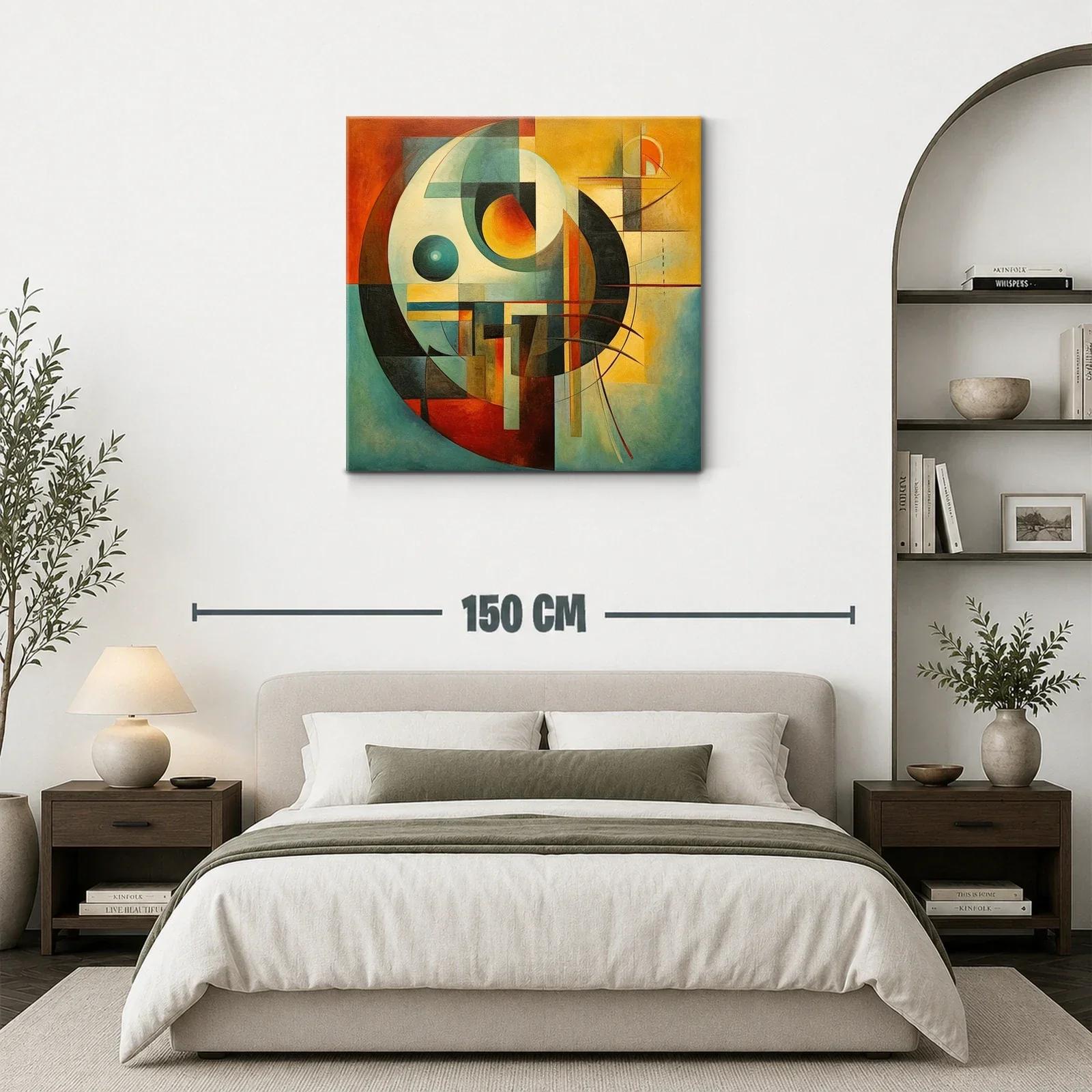 Composición abstracta con tonos cálidos y geométricos — miniatura 3