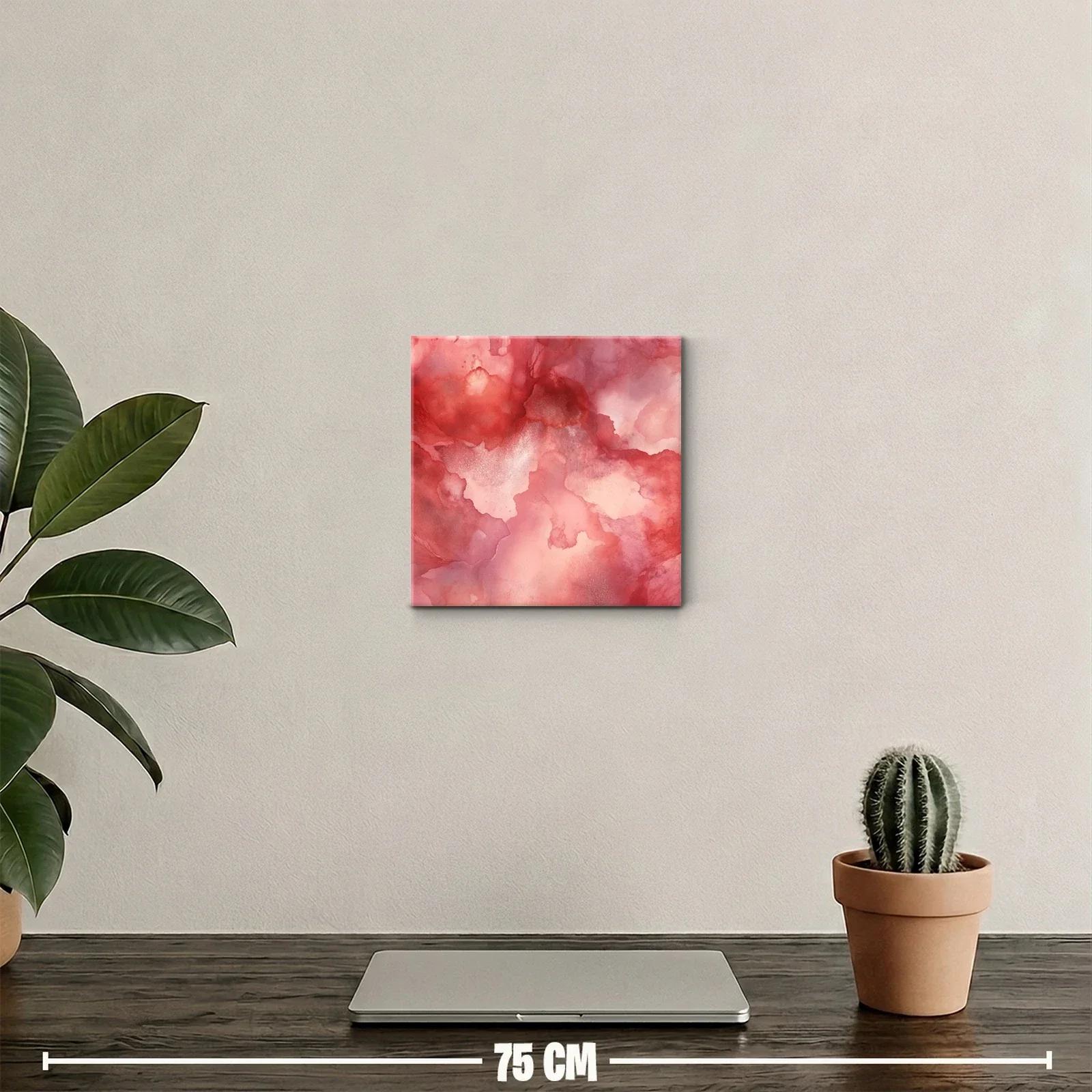 Composición abstracta en tonos cálidos y rojos vibrantes — miniatura 2