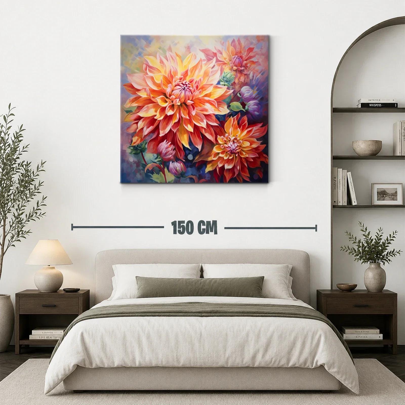 Brillante composición floral en tonos cálidos vibrantes — miniatura 3