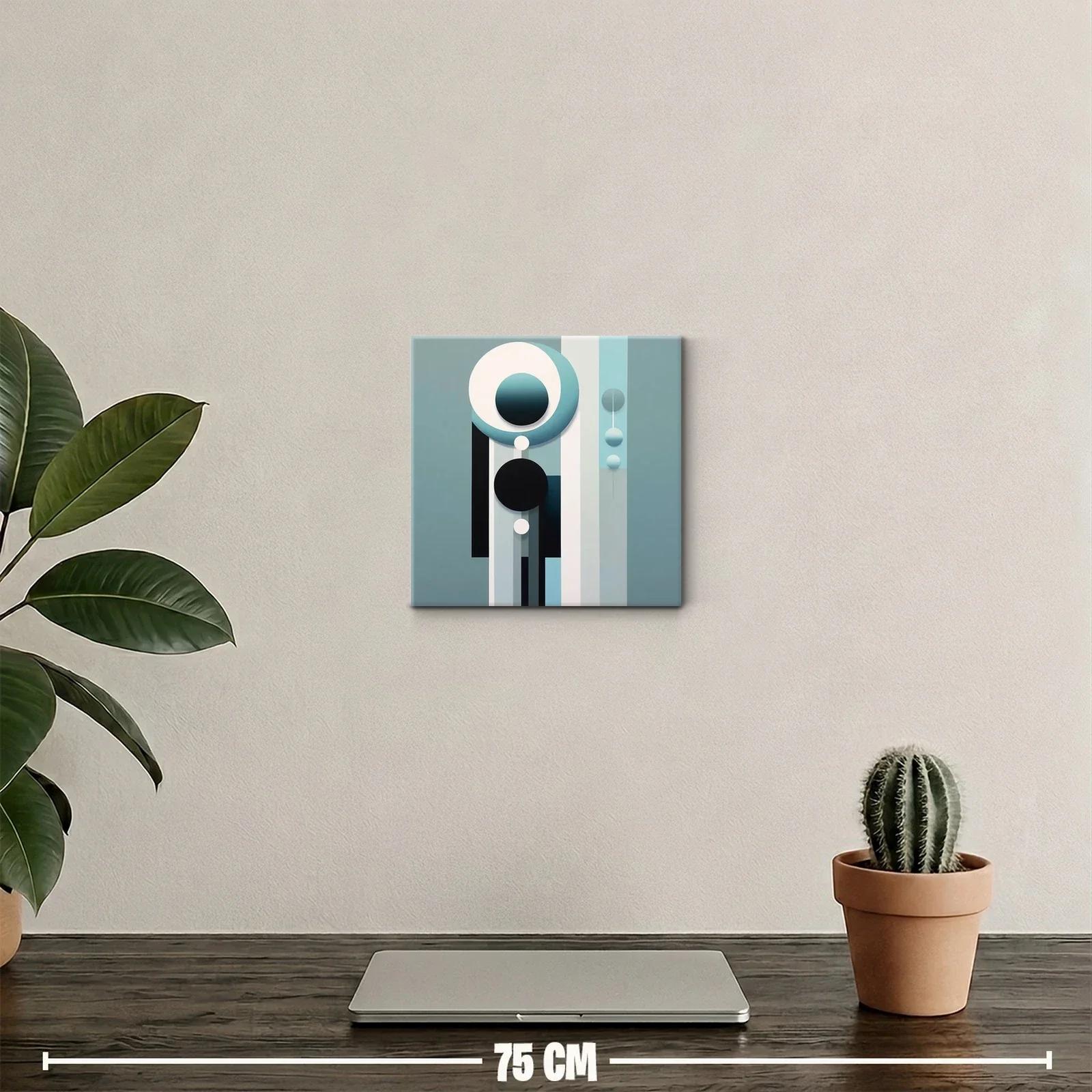 Composición geométrica en tonos azules y blancos — miniatura 2