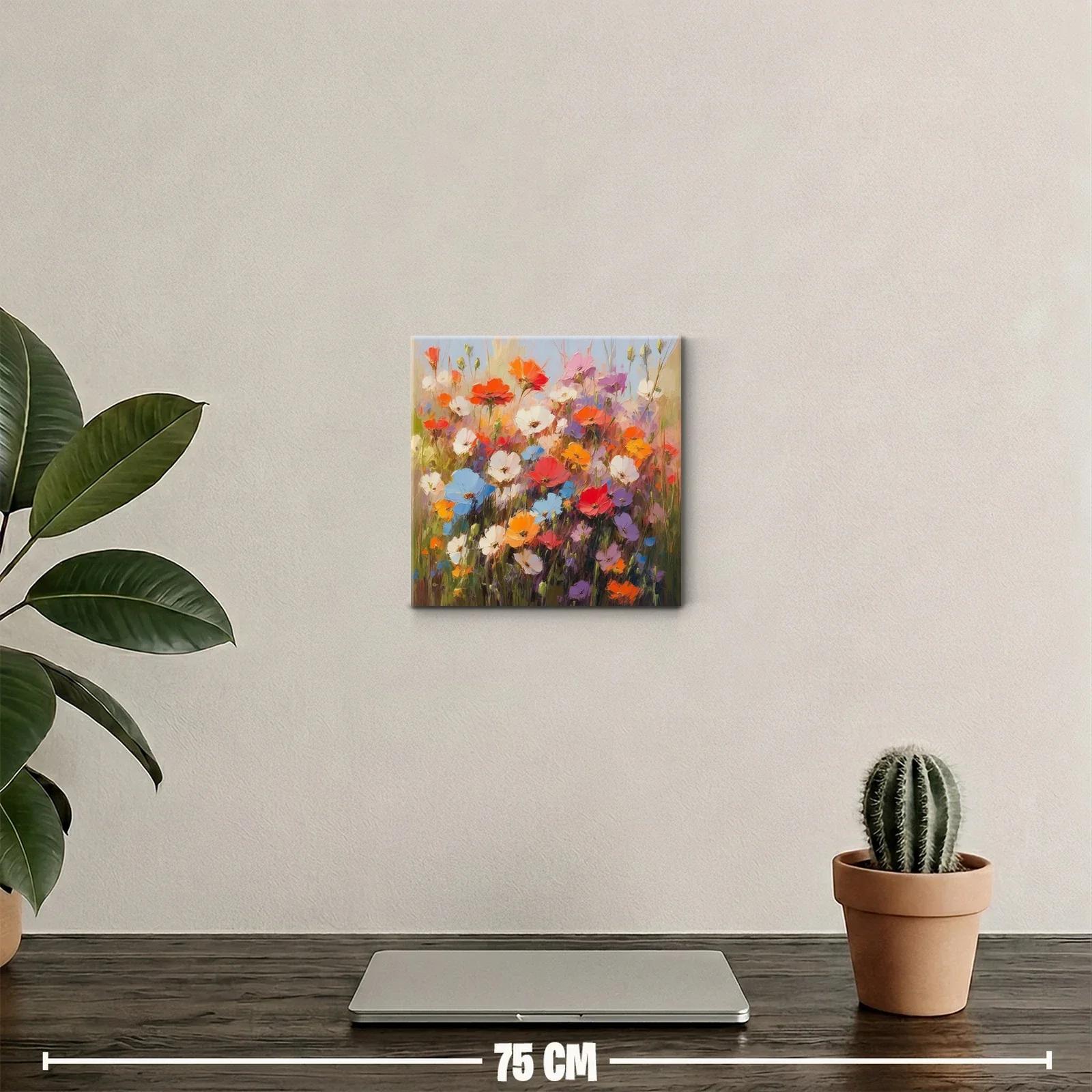 Campo de flores silvestres vibrantes y coloridas — miniatura 2