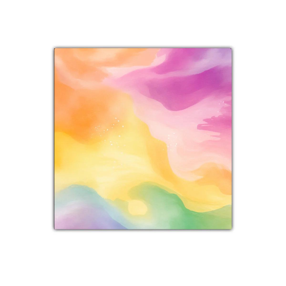 Cuadro abstracto con tonos pastel vibrantes y suaves — imagen principal