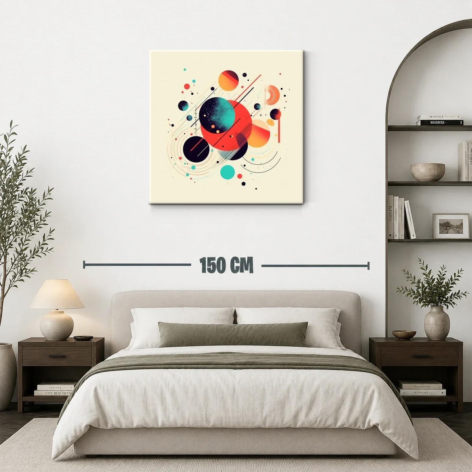 Composición abstracta con círculos en tonos vibrantes — miniatura 3