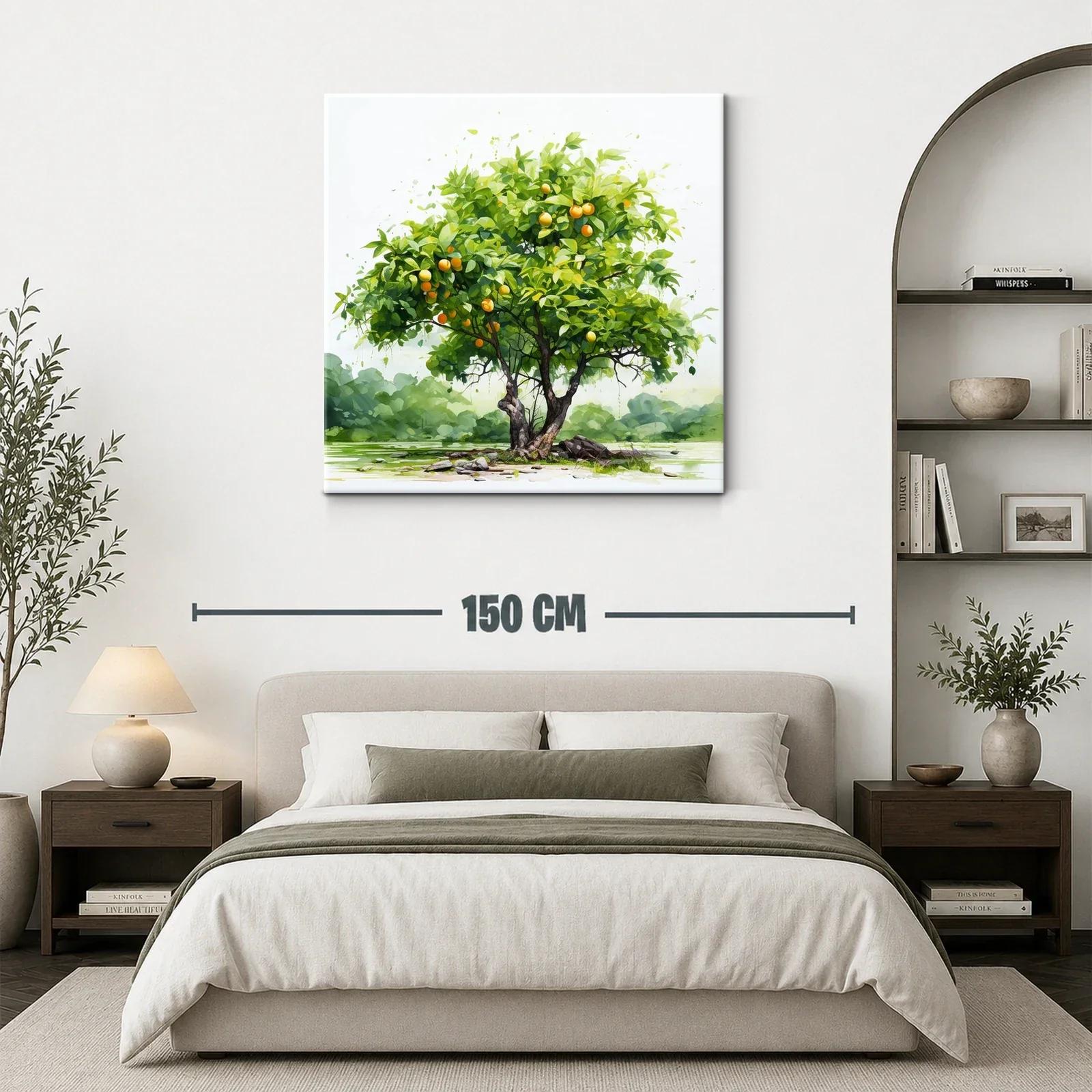 Árbol de frutas naranjas en paisaje natural sereno — miniatura 3