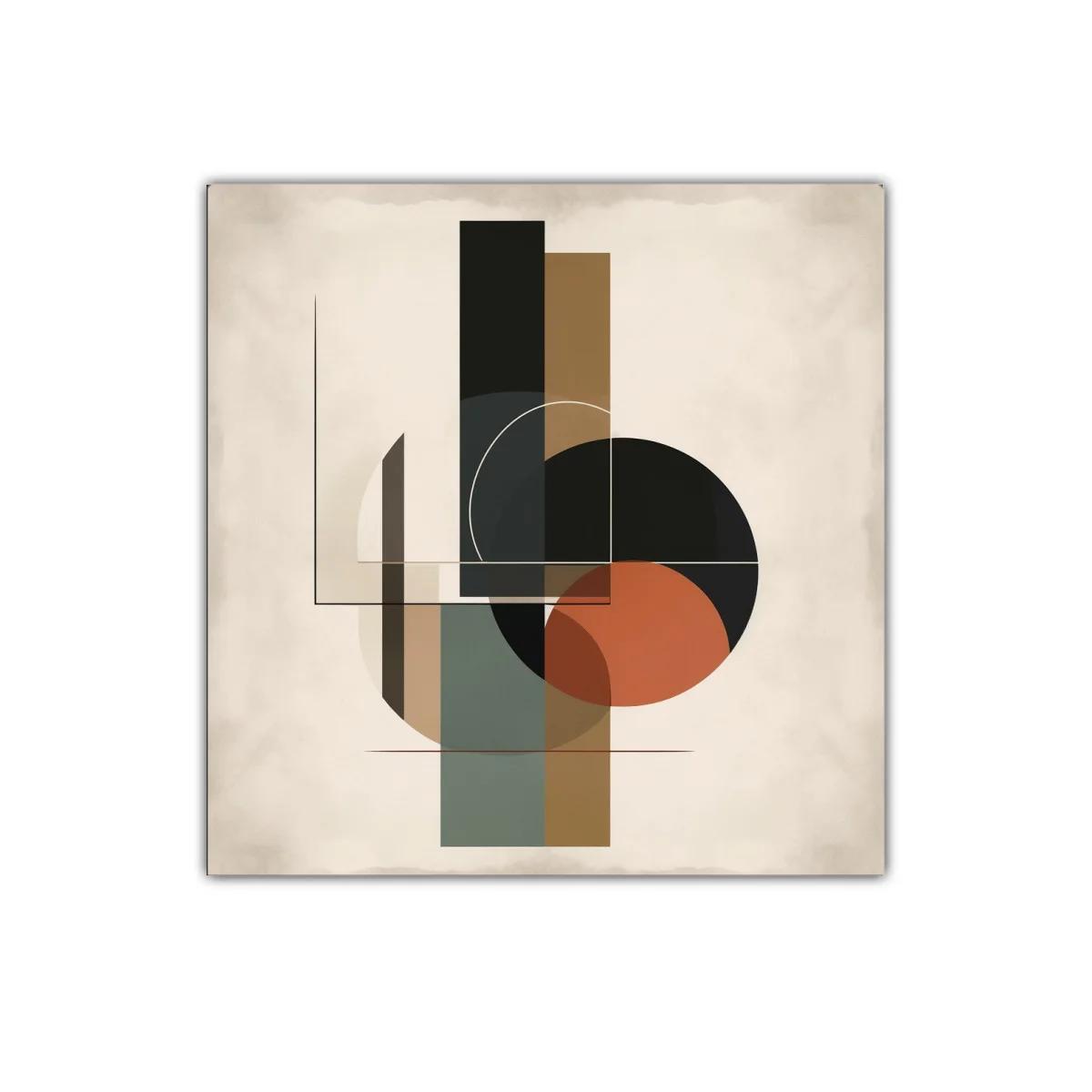 Composición Abstracta con Formas Geométricas en Tonos Tierra — imagen principal