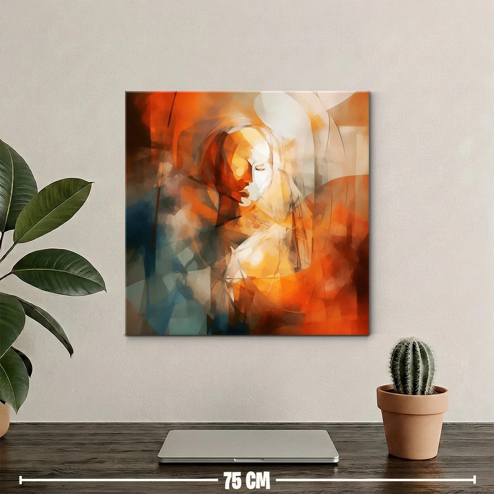 Rostro abstracto entre luces y sombras cálidas — miniatura 2