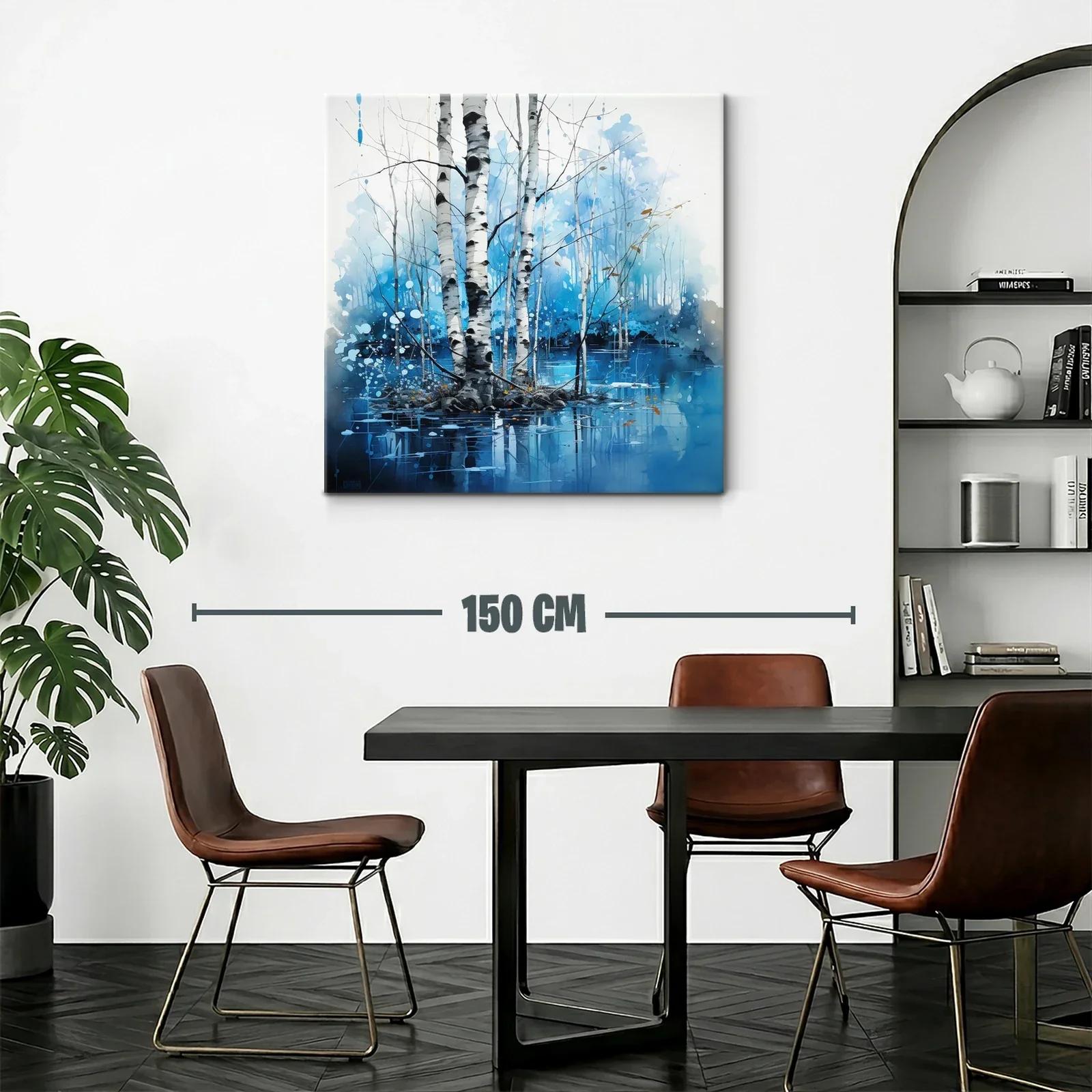 Tranquilidad en el bosque de abedules azules — miniatura 2