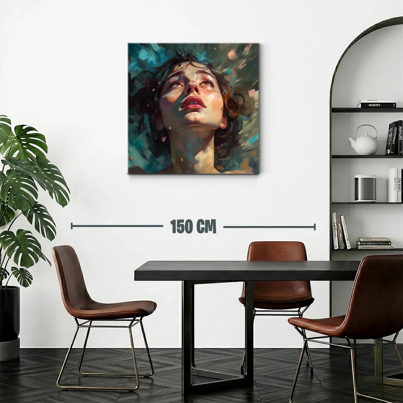 Retrato expresivo de mujer mirando hacia el cielo — miniatura 2