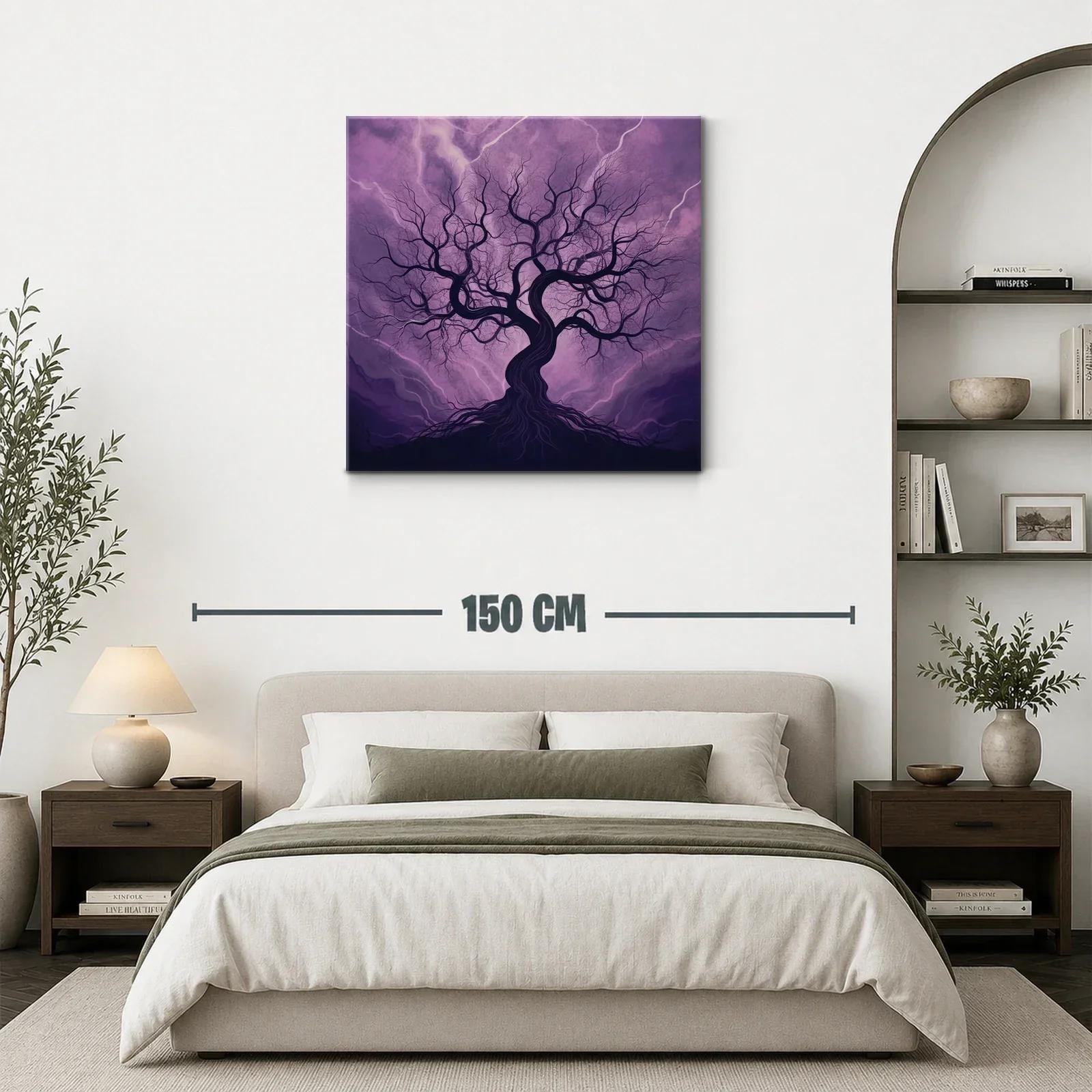 Árbol Sinuoso en Tonos Morados Intenso y Profundo — miniatura 3