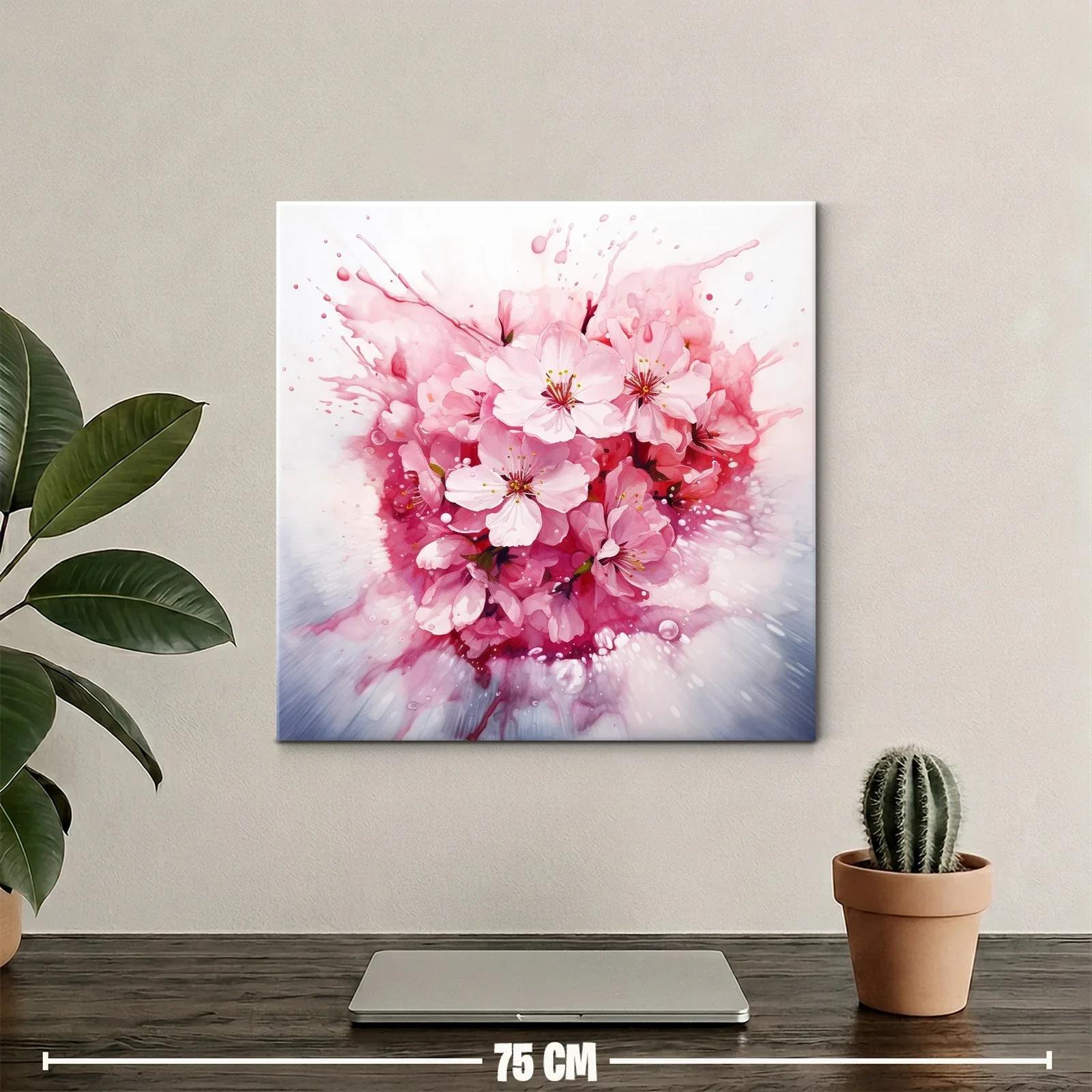 Composición de flores rosas con efecto estallido vibrante — miniatura 2