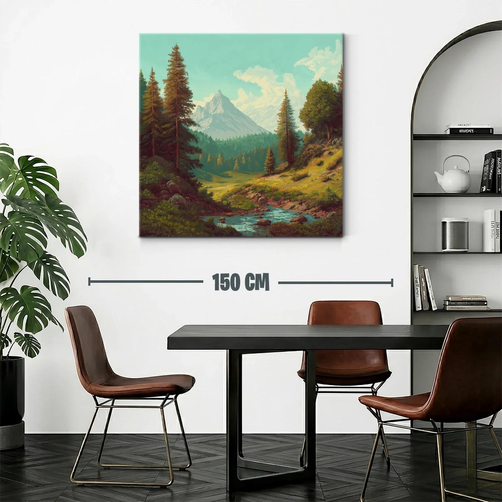 Paisaje natural con río y montañas en calma — miniatura 2