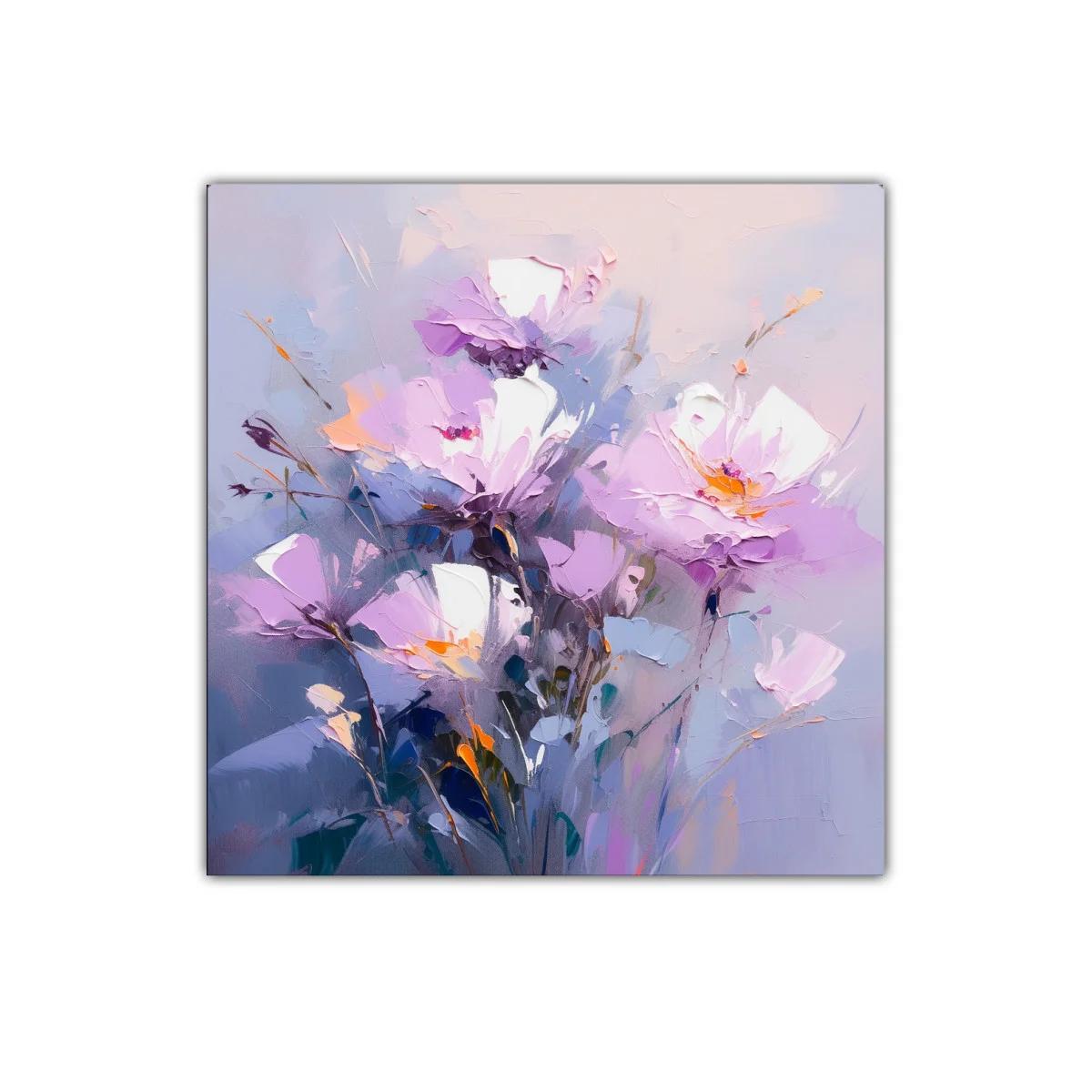 Cuadro decorativo de flores en tonos pastel suaves — imagen principal