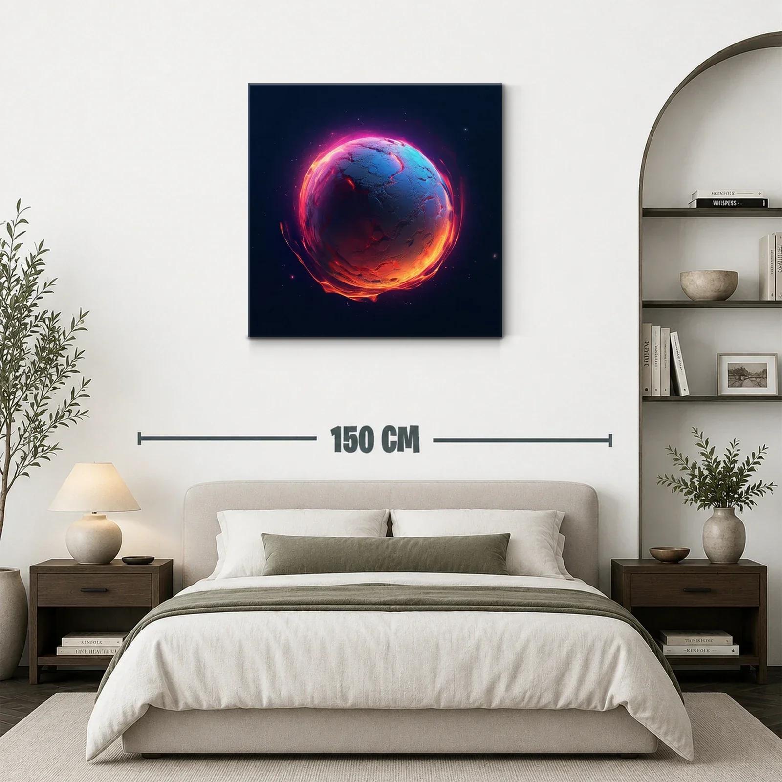 Planeta incandescente con texturas vibrantes y energía dinámica — miniatura 3