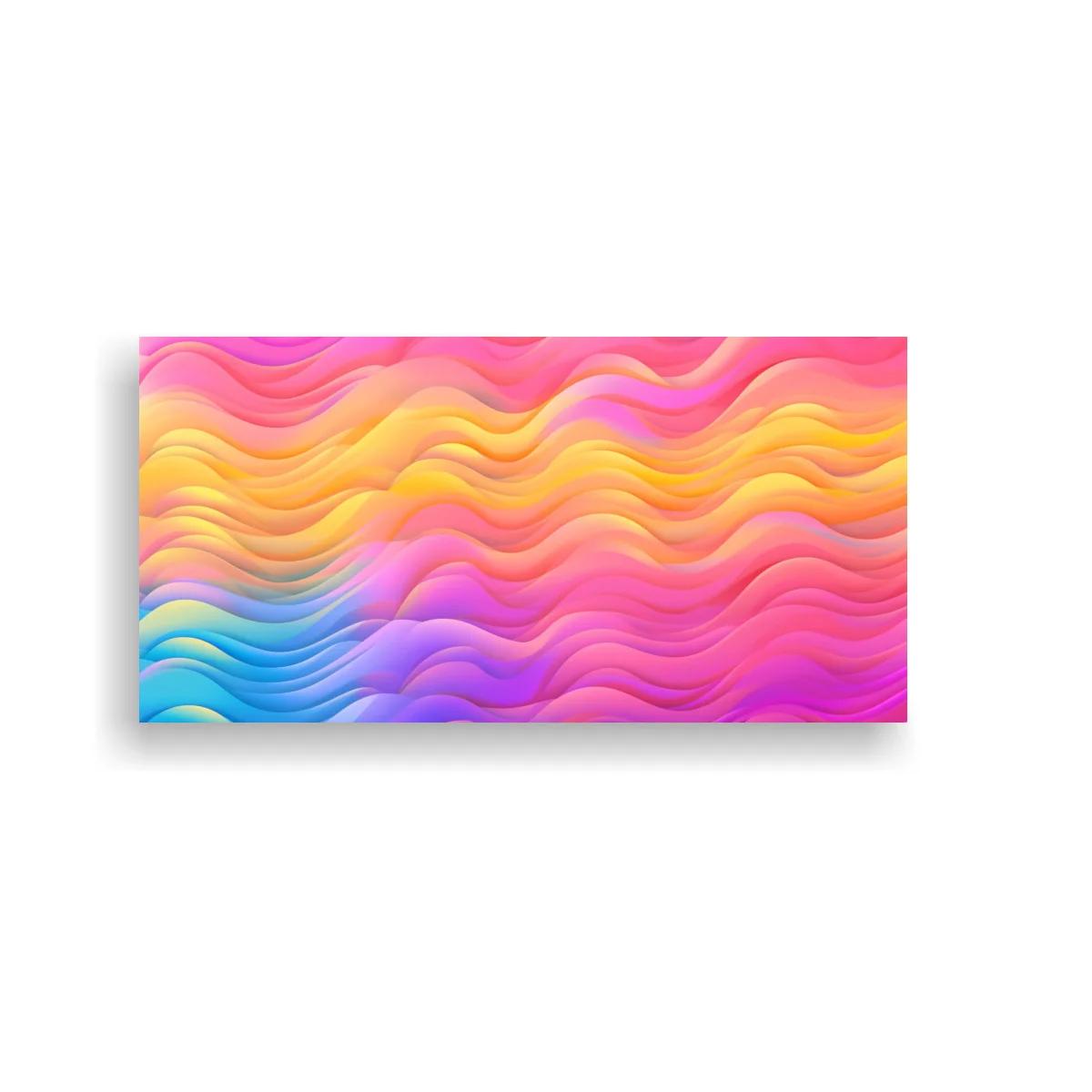Cuadro ondas abstractas en degradado con relieve