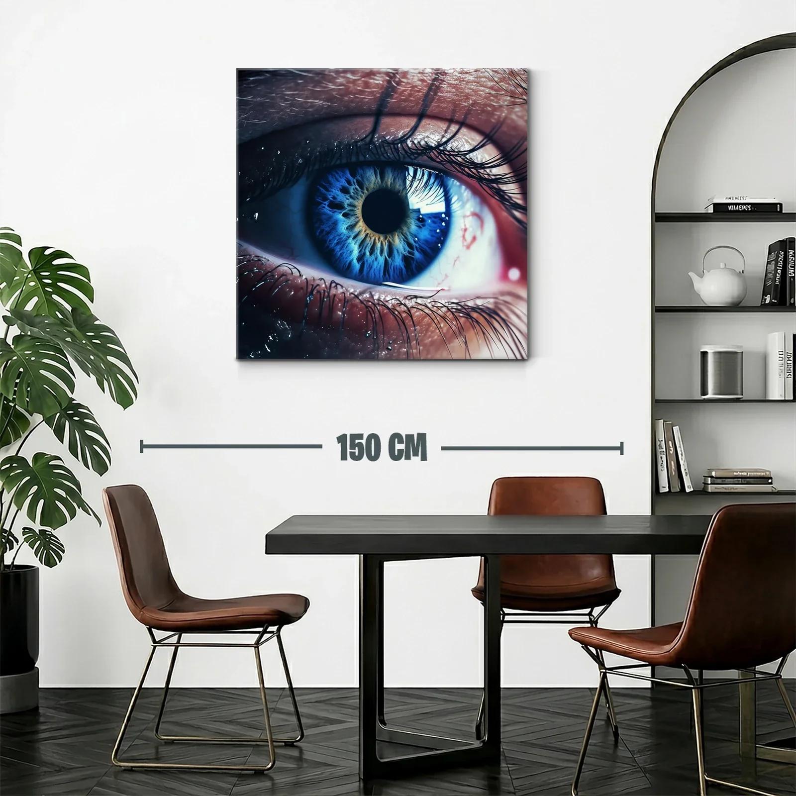 Impactante detalle de ojo azul con texturas vibrantes — miniatura 2