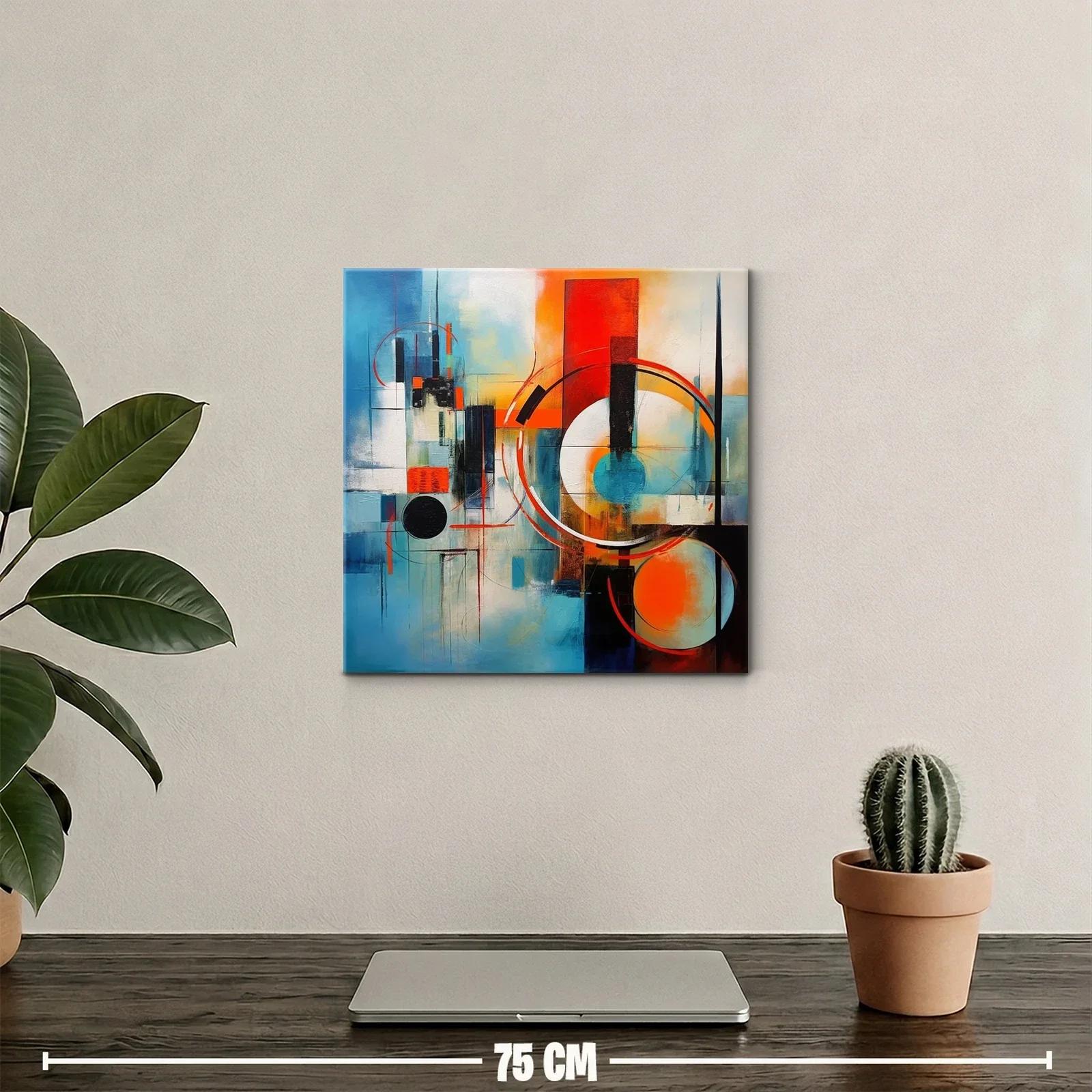 Composición abstracta con círculos y líneas vibrantes — miniatura 2