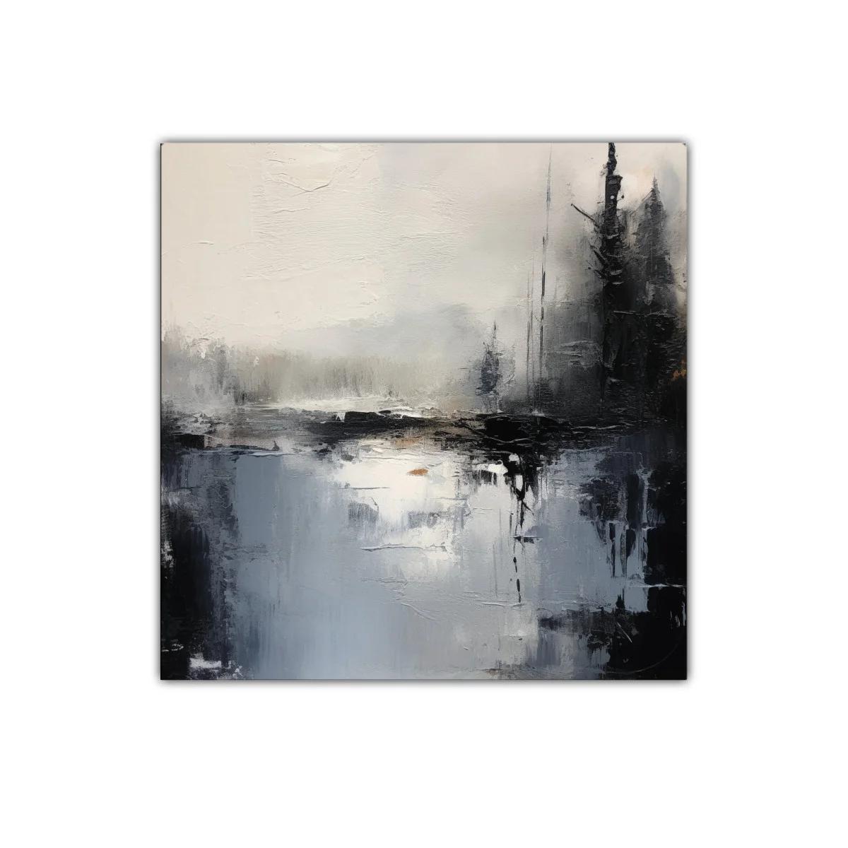 Paisaje abstracto en tonos neutros y contraste dramático — miniatura 1