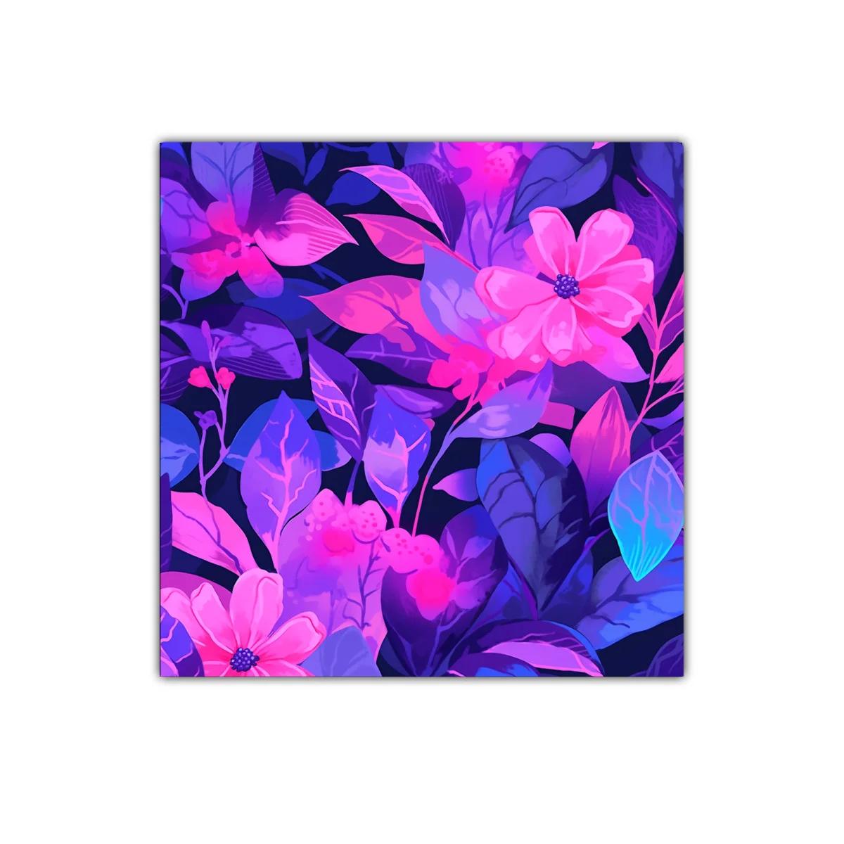 Cuadro decorativo florido en tonos vibrantes — imagen principal