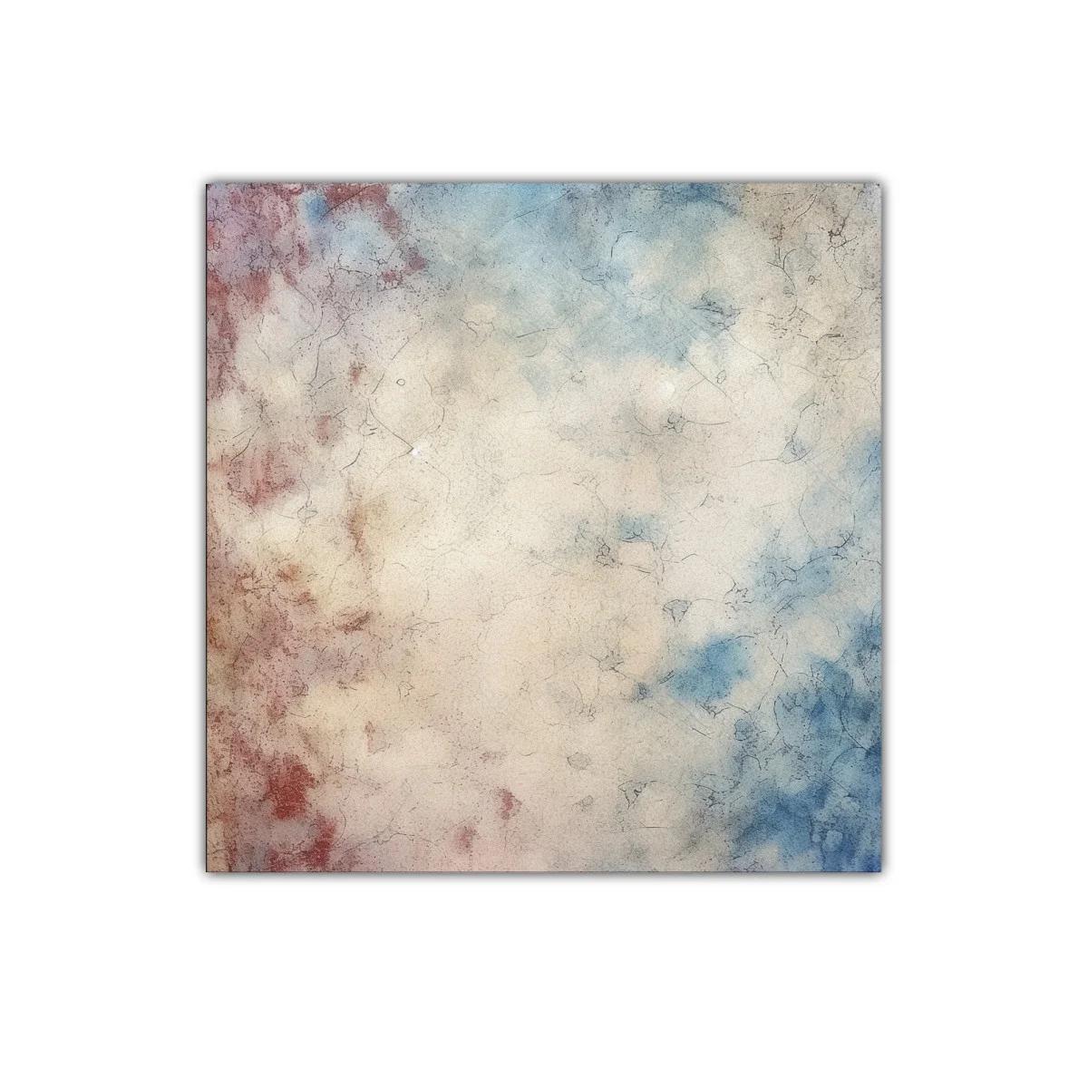 Cuadro abstracto con tonos cálidos y fríos para decoración