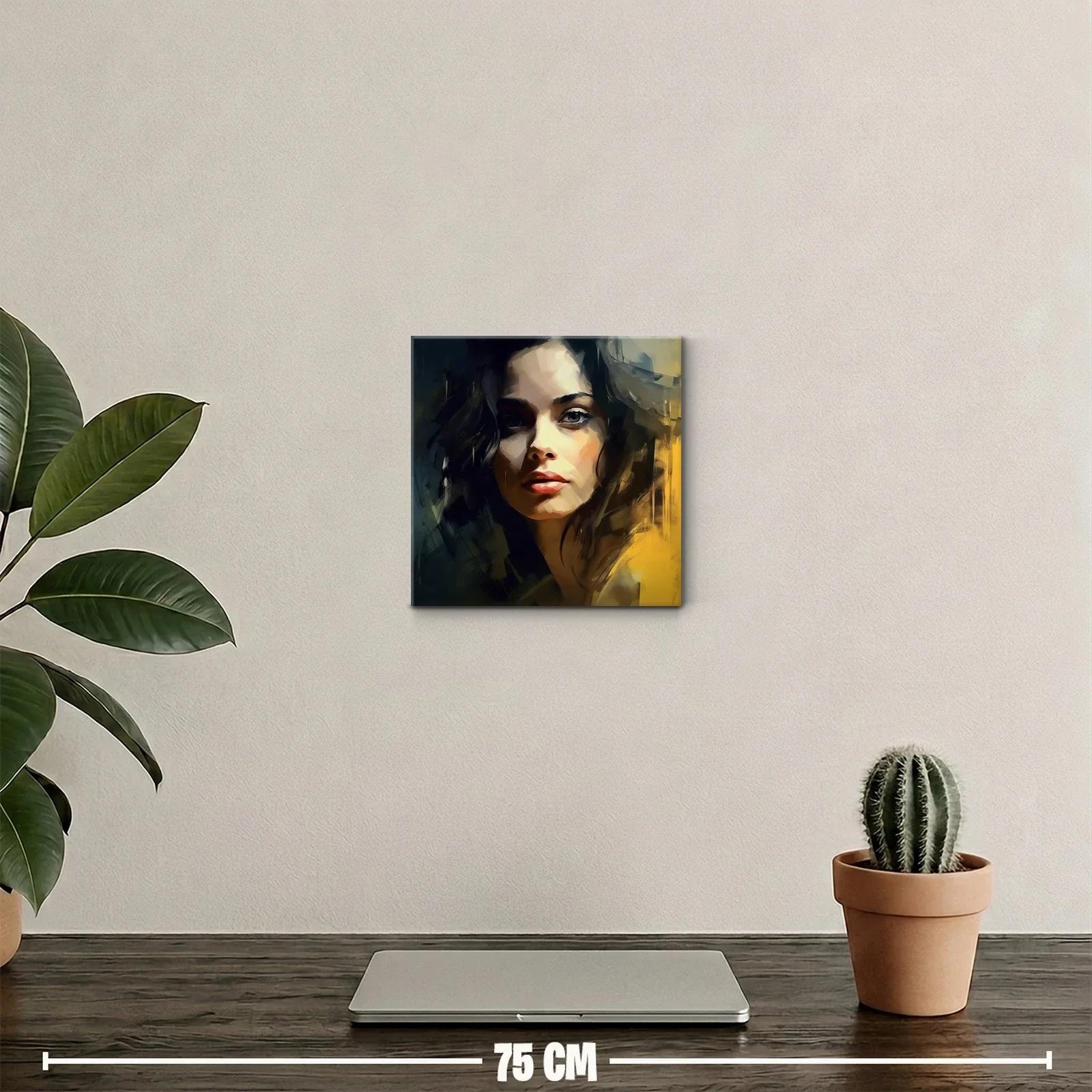 Retrato femenino con luz y sombra en tonos cálidos — miniatura 2