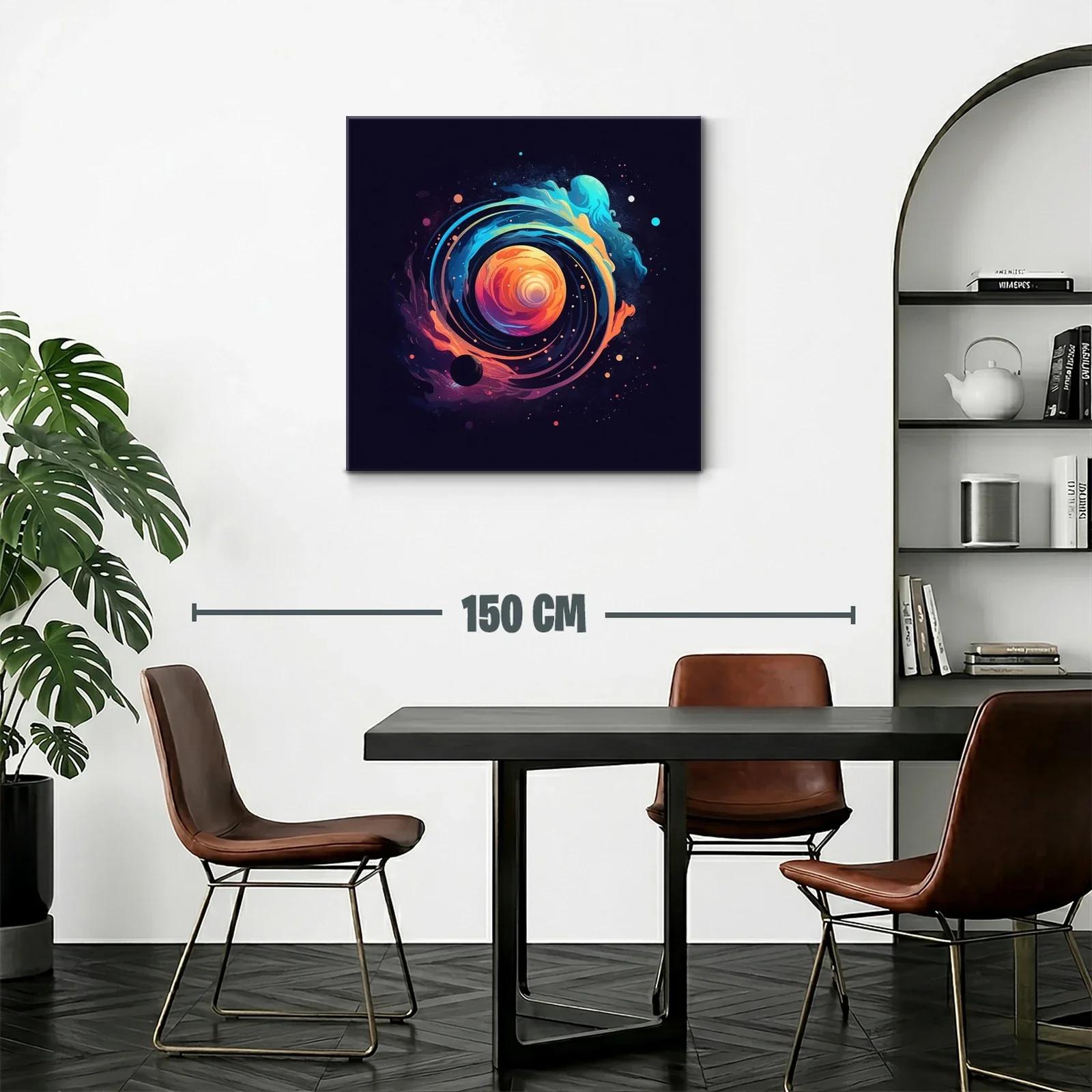 Cuadro del Cosmos en Movimiento con Tonos Vibrantes — miniatura 2