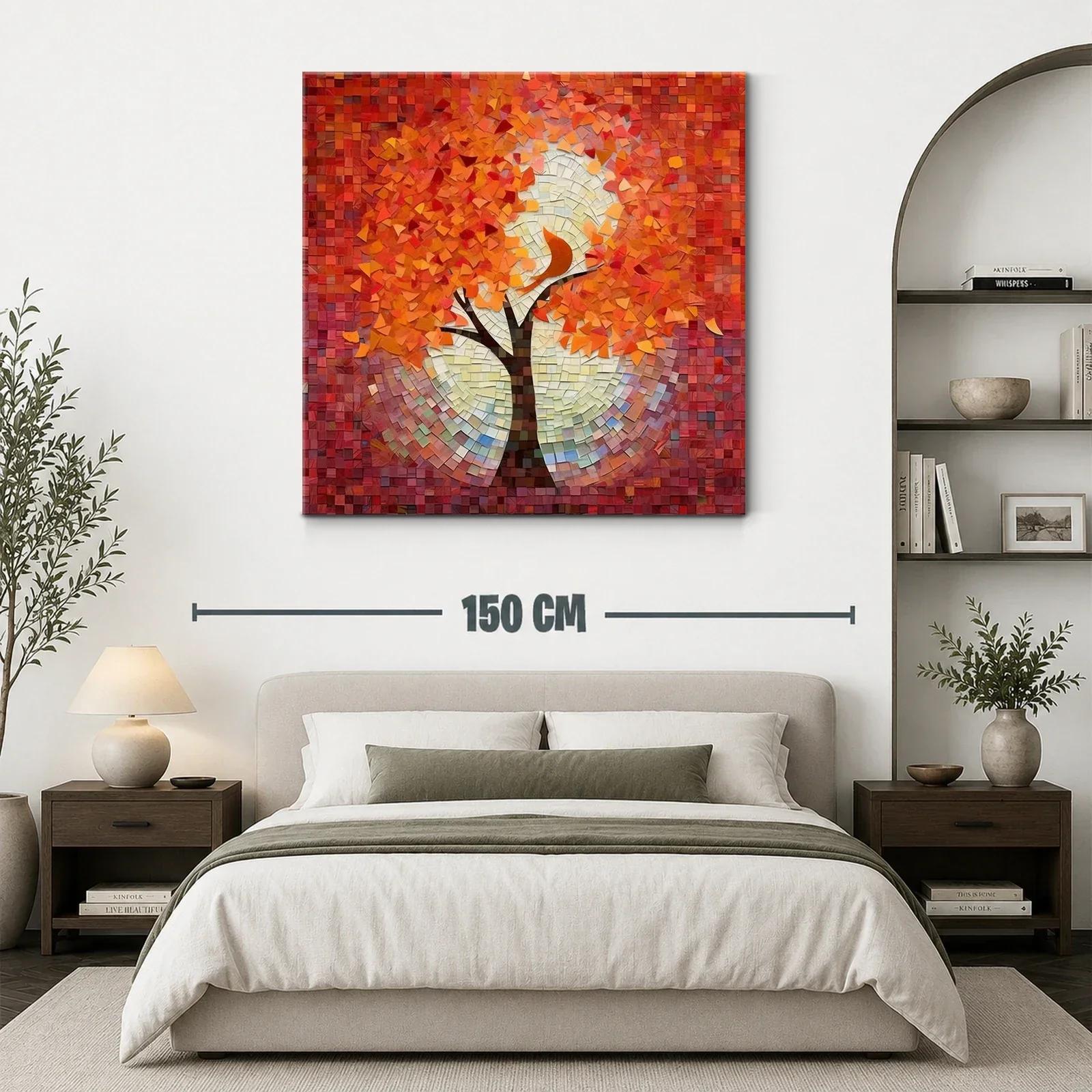 Árbol en tonos cálidos con fondo vibrante y abstracto — miniatura 3