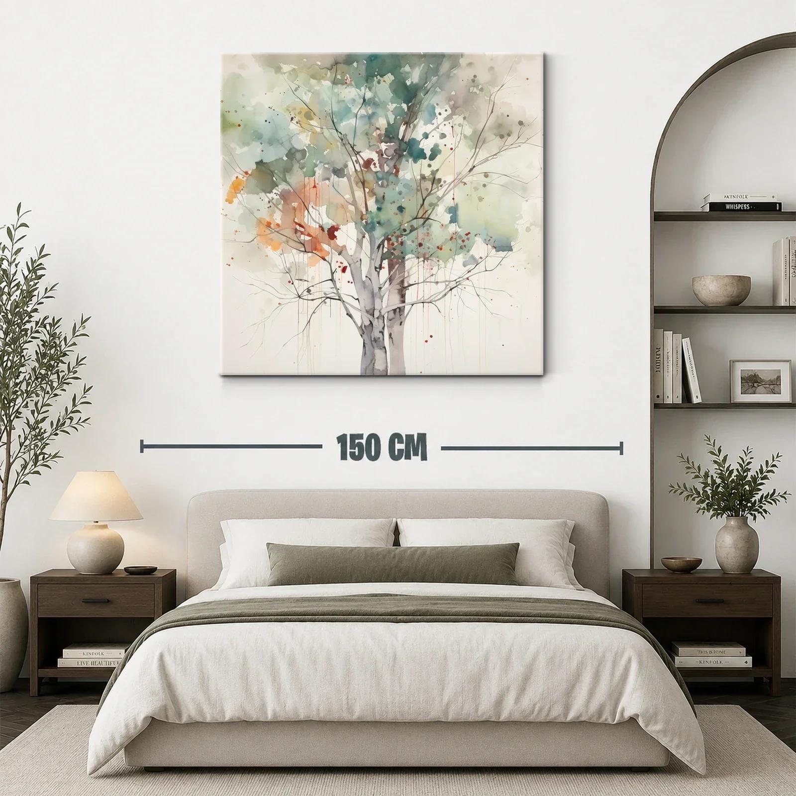 Árbol con tonos suaves y detalles en acuarela vibrante — miniatura 3