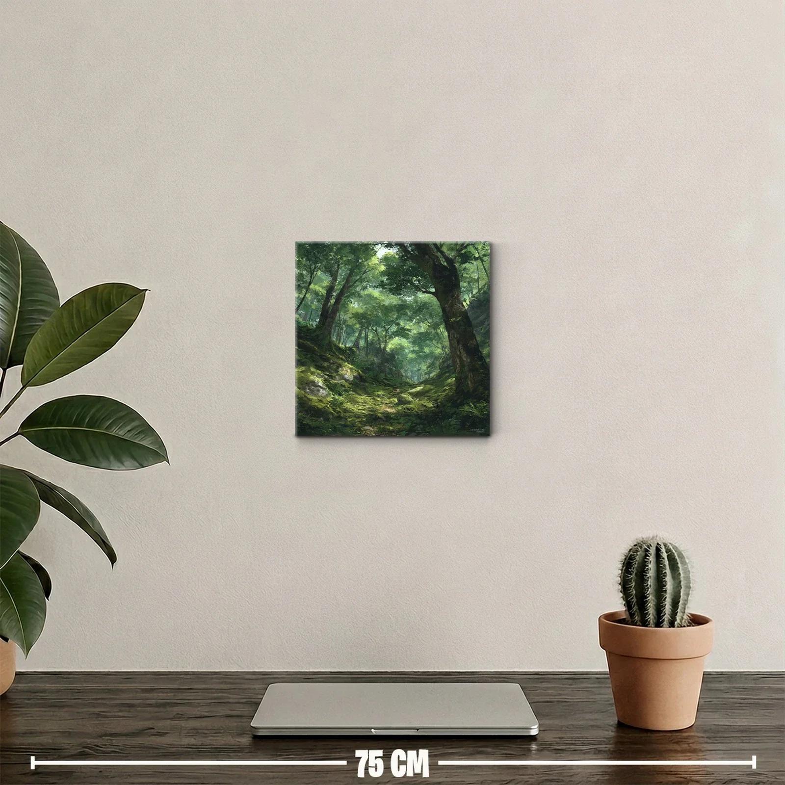Bosque frondoso con luz natural y verdes intensos — miniatura 2
