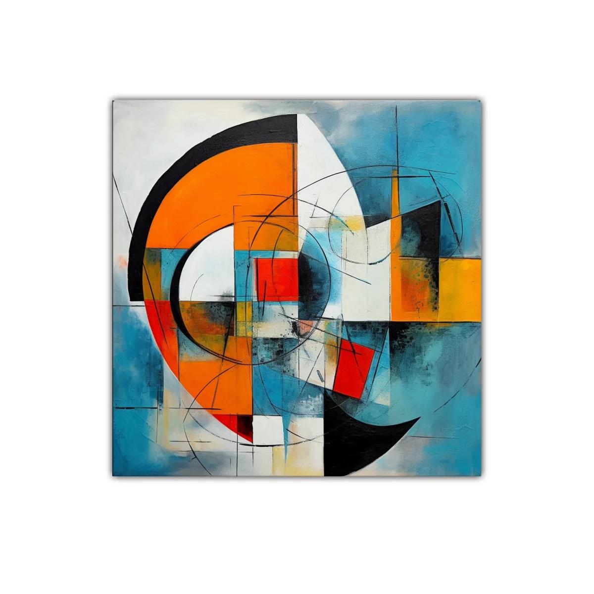 Cuadro abstracto con formas geométricas y colores vibrantes — imagen principal