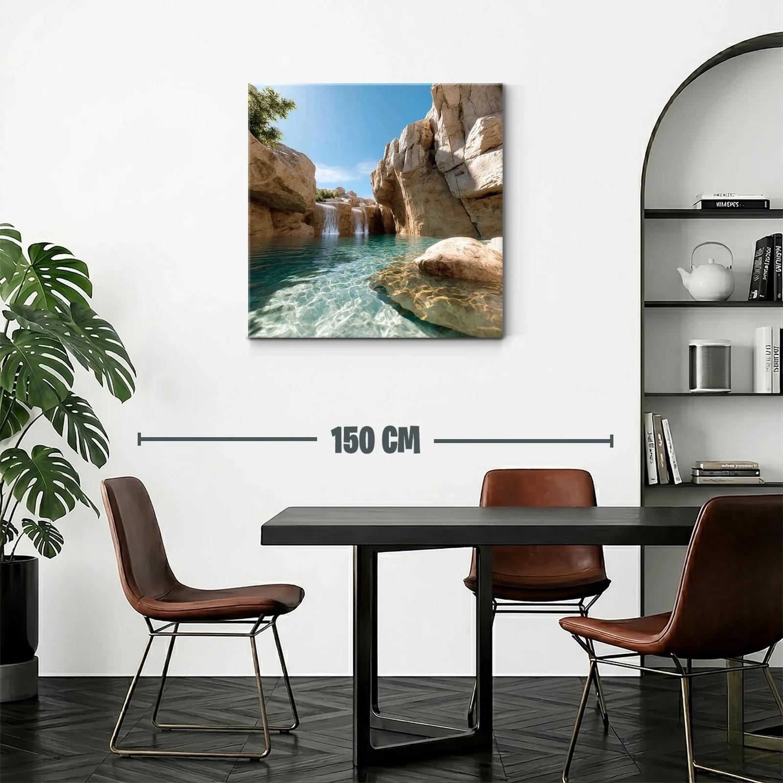 Paisaje sereno con cascada y aguas cristalinas — miniatura 2