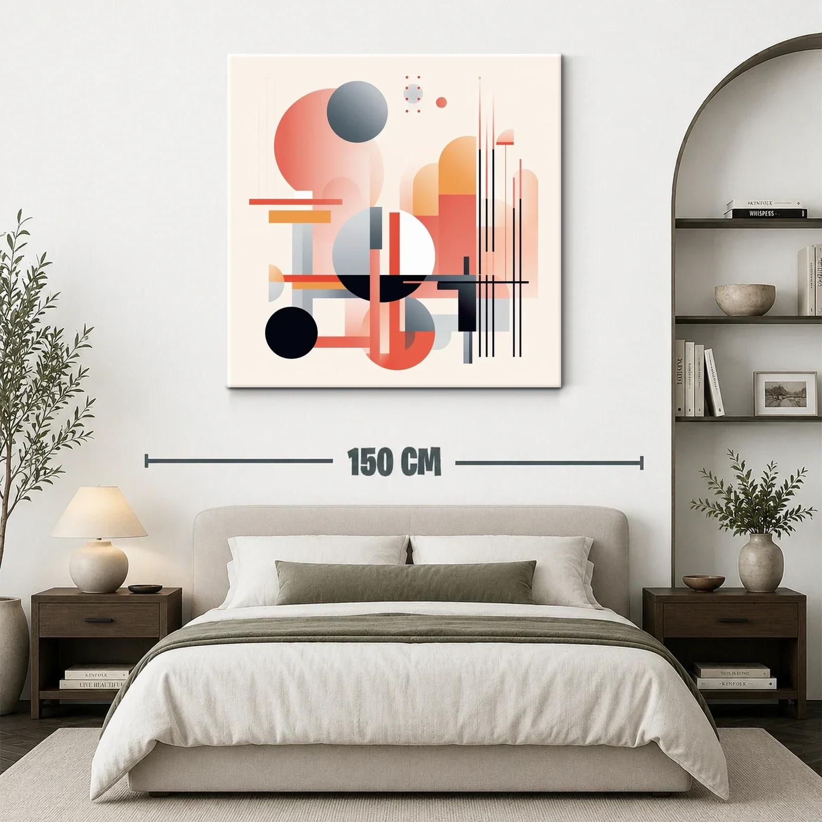Composición abstracta con formas geométricas y tonos cálidos — miniatura 3