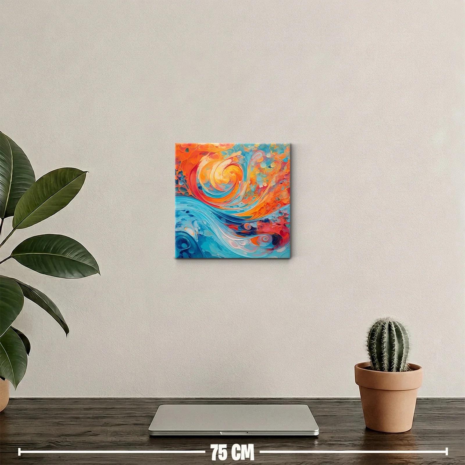 Composición abstracta con remolinos de colores vibrantes — miniatura 2