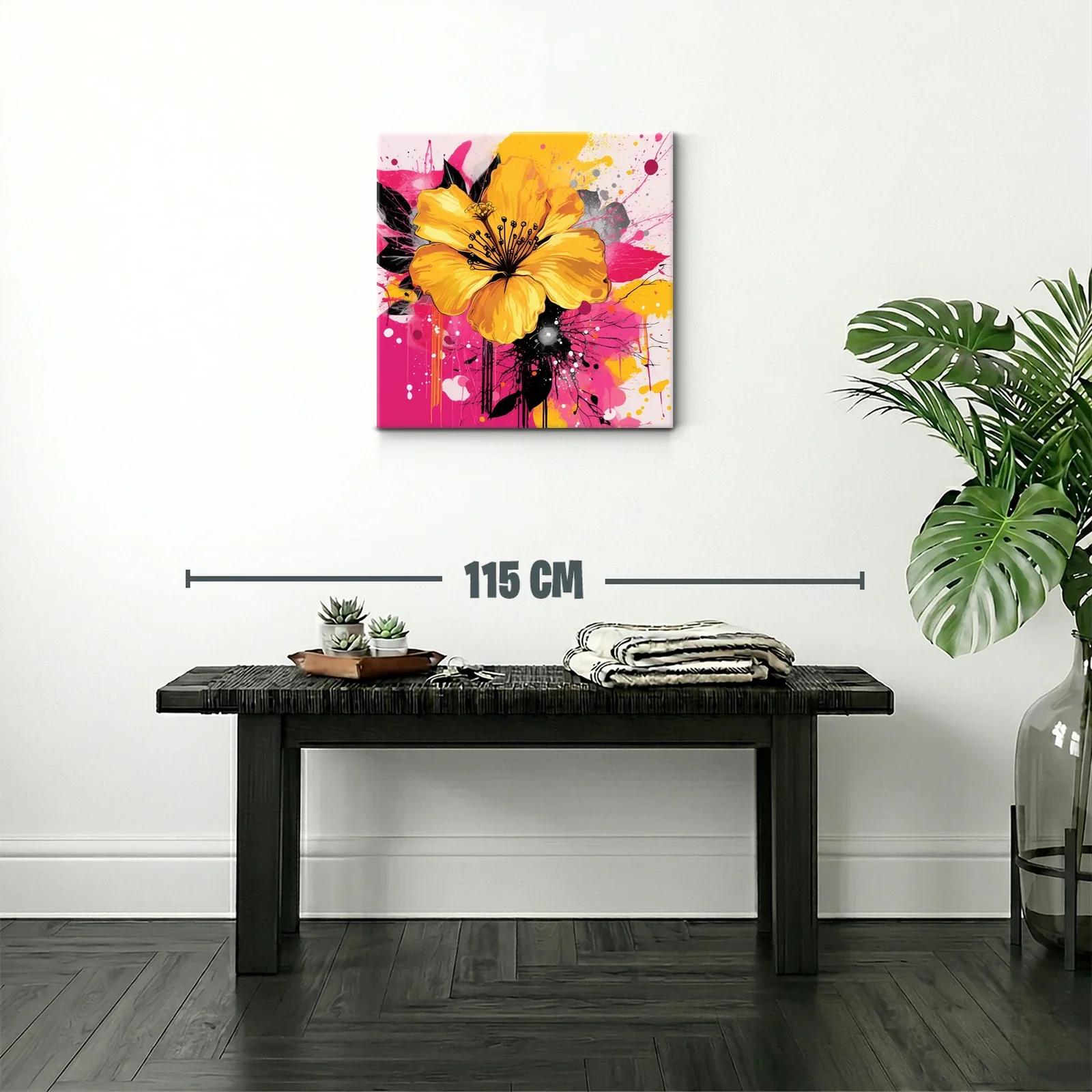 Flor vibrante en tonos amarillos y fucsias impactantes — miniatura 2