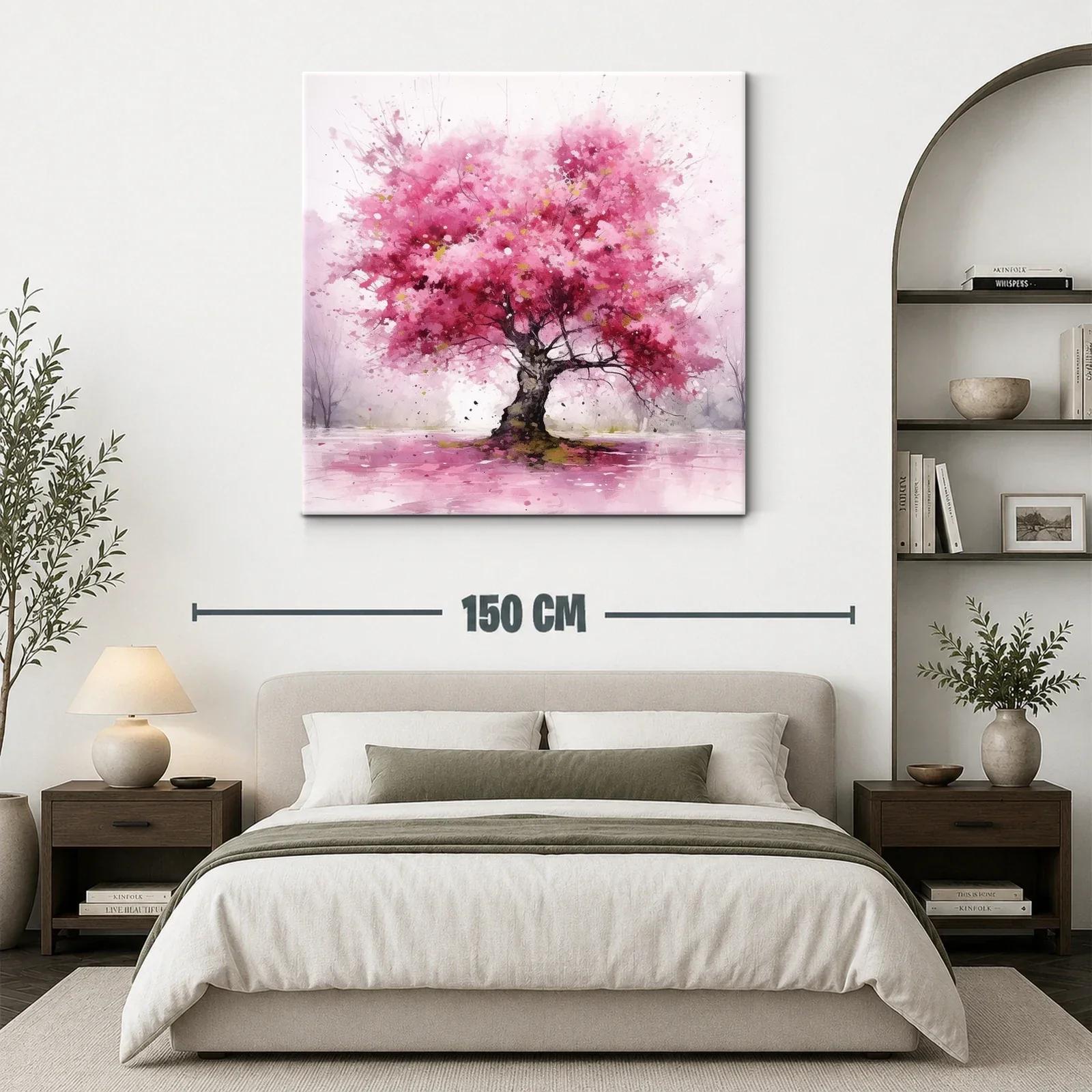 Árbol de flores rosas que llena de vida el espacio — miniatura 3