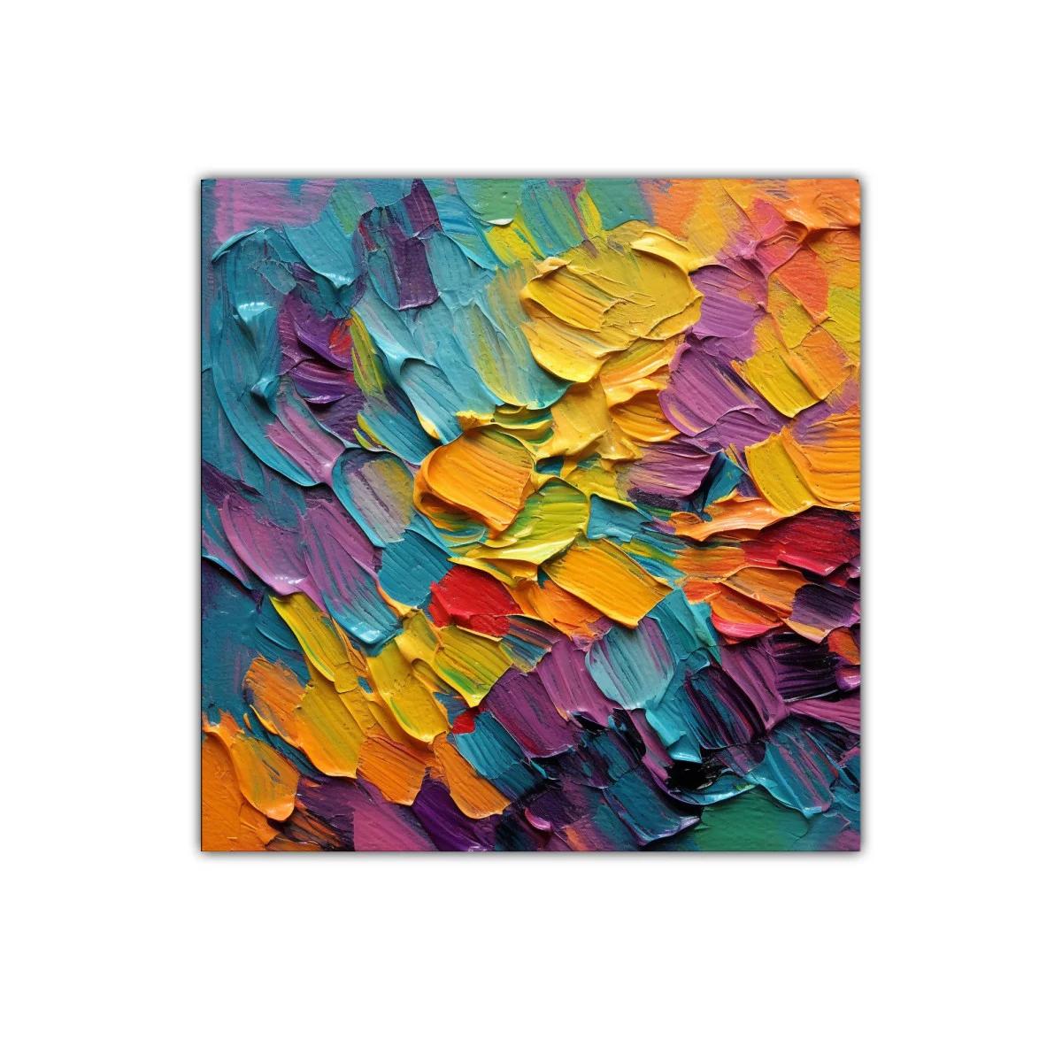 Cuadro abstracto con vibrante mezcla de colores intensos — imagen principal