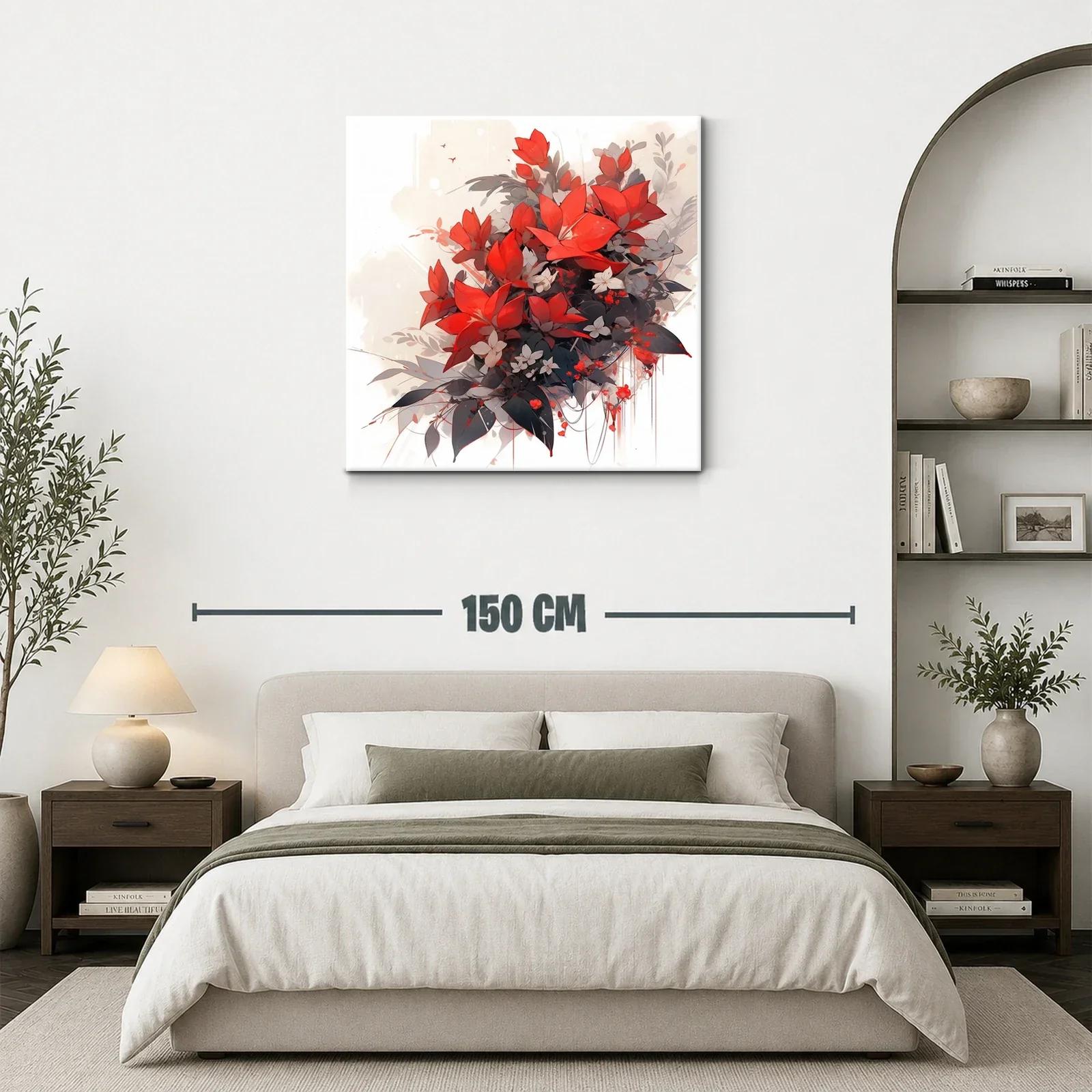 Ramo vibrante de flores rojas con toque moderno — miniatura 3