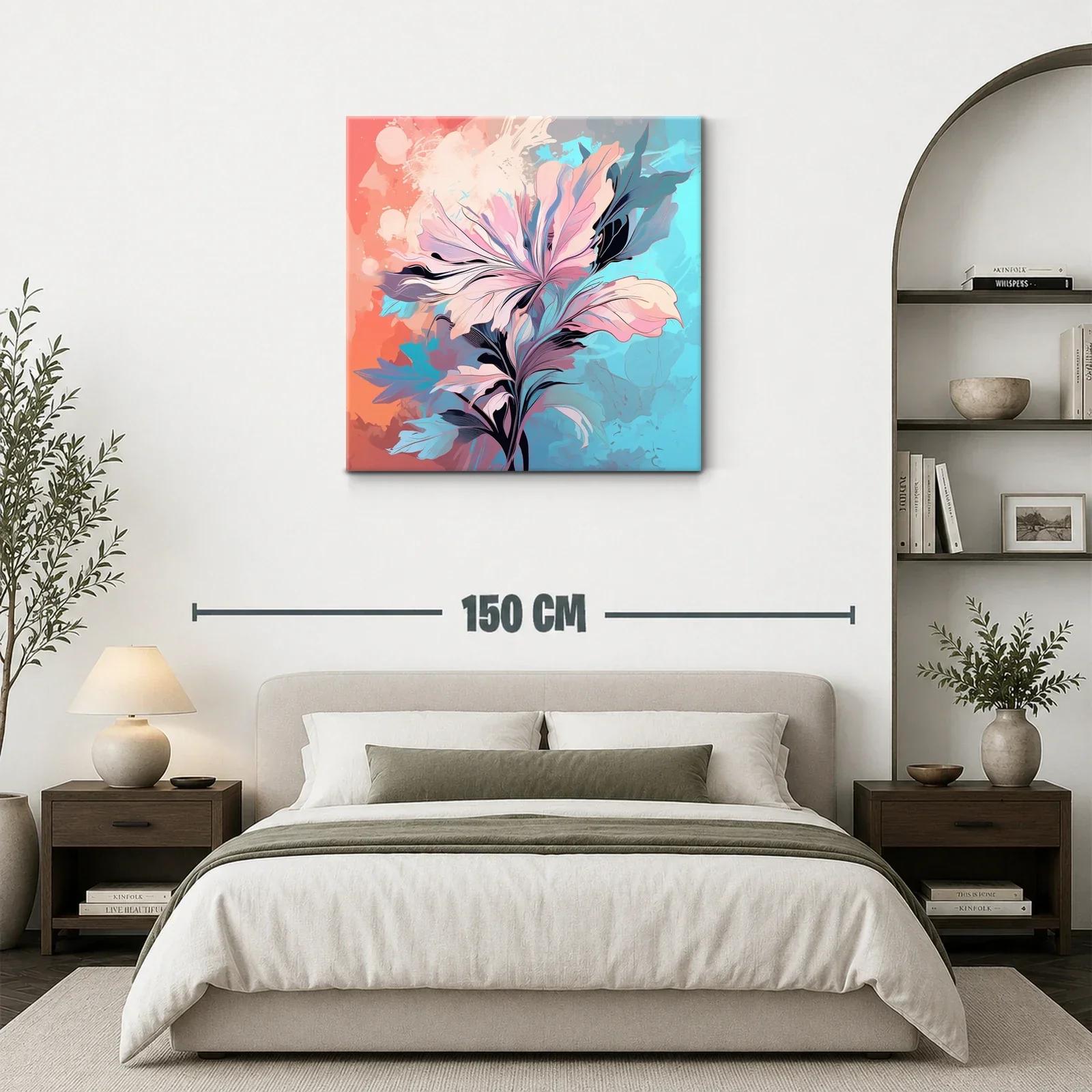 Flor abstracta en tonos pastel y contraste vibrante — miniatura 3