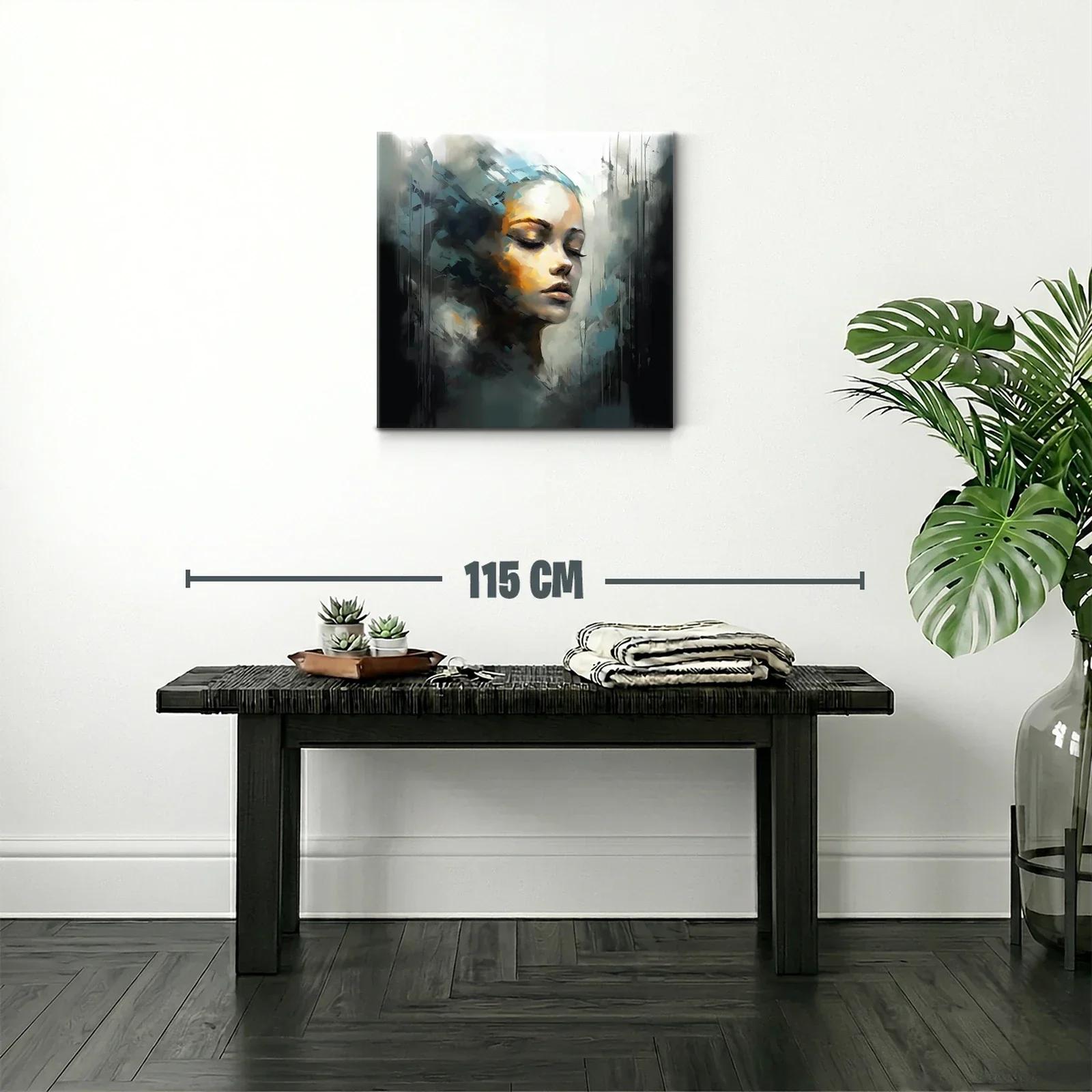 Rostro femenino en calma con tonos suaves y contrastes sutiles — miniatura 2