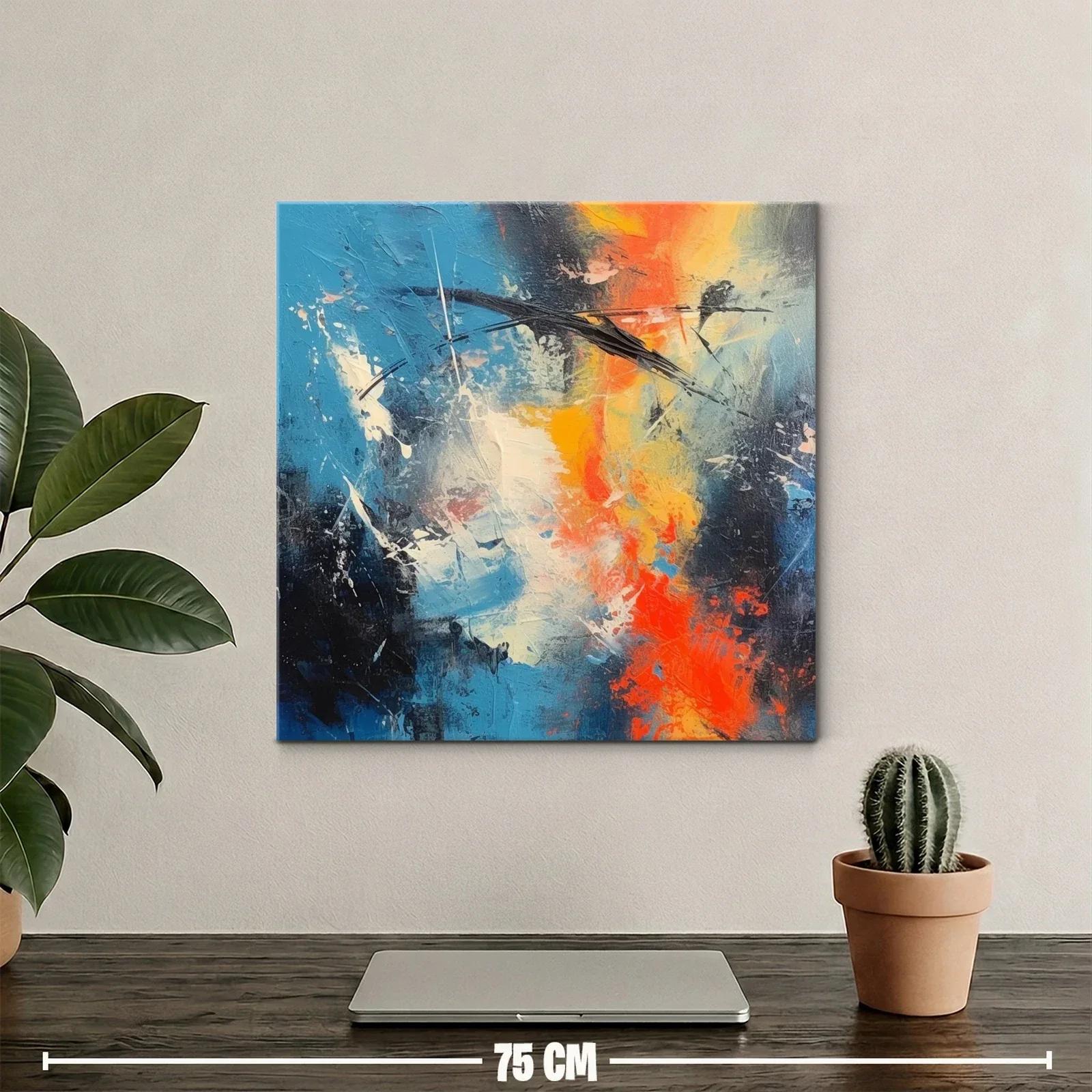 Energía abstracta en tonos azules y cálidos vibrantes — miniatura 2