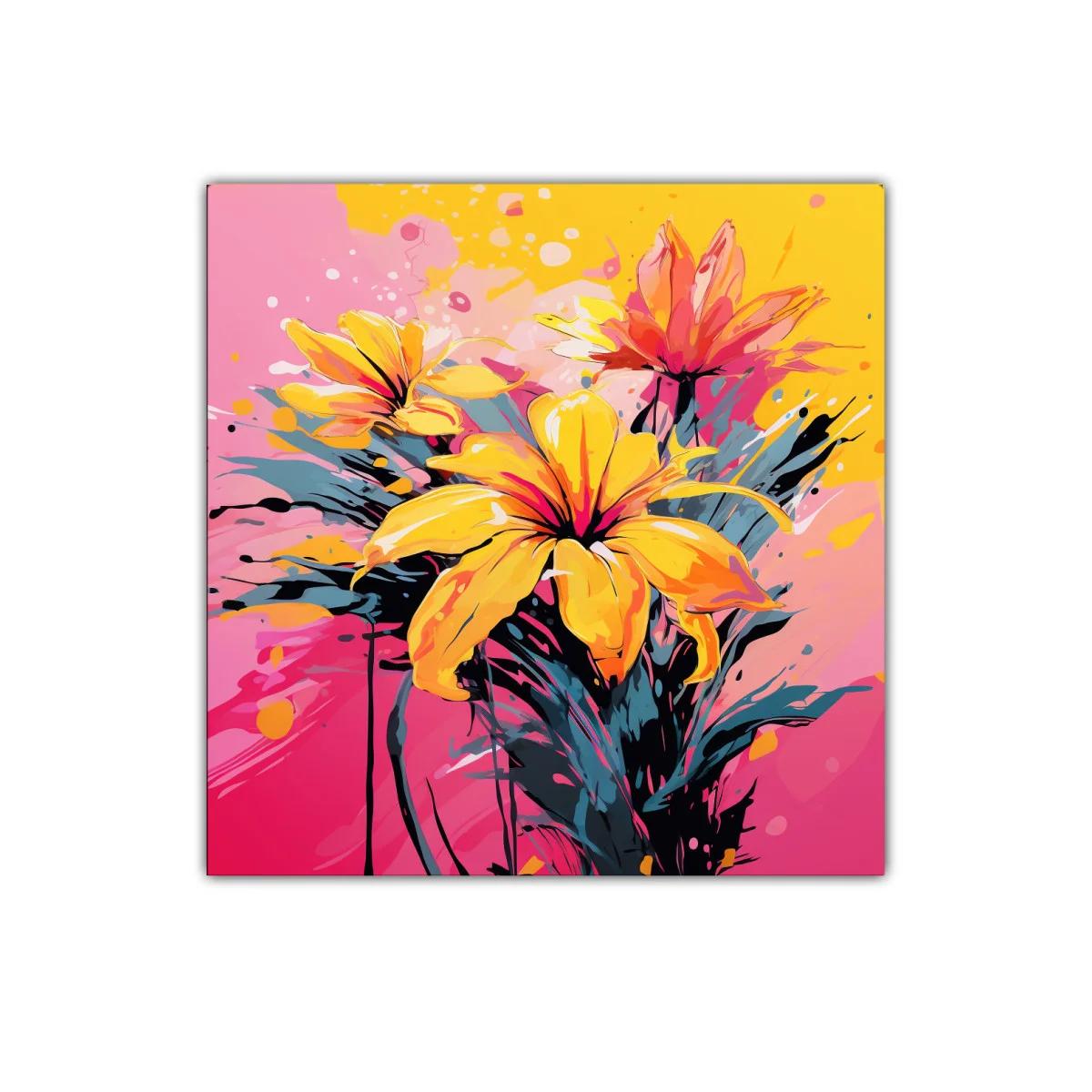 Vibrante composición floral en tonos cálidos y contrastes vivos — imagen principal