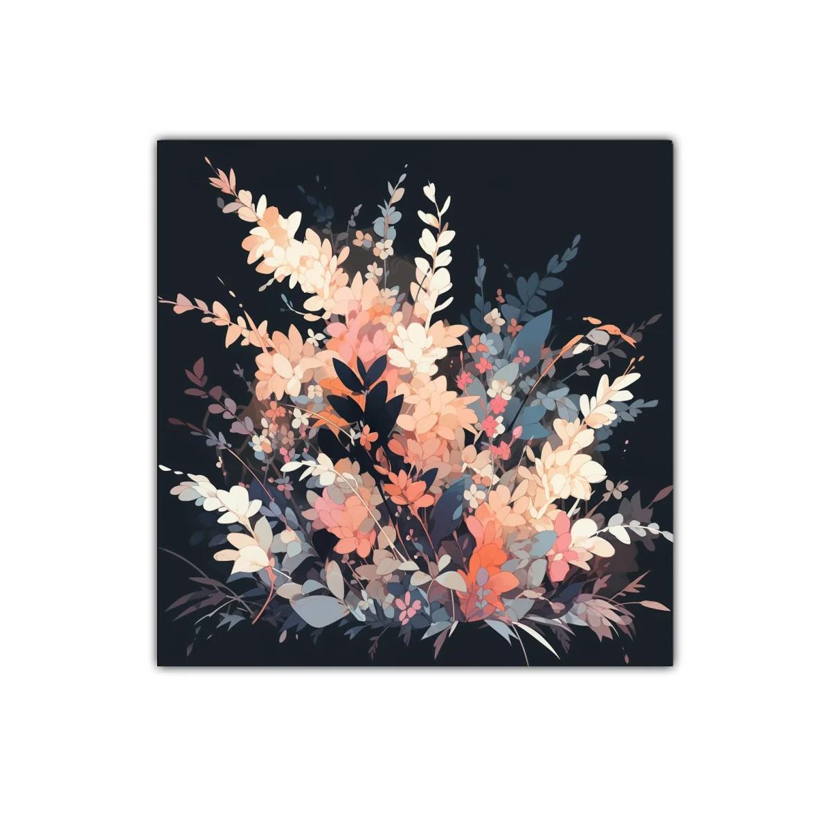 Composición floral en tonos cálidos y suaves contrastantes — imagen principal