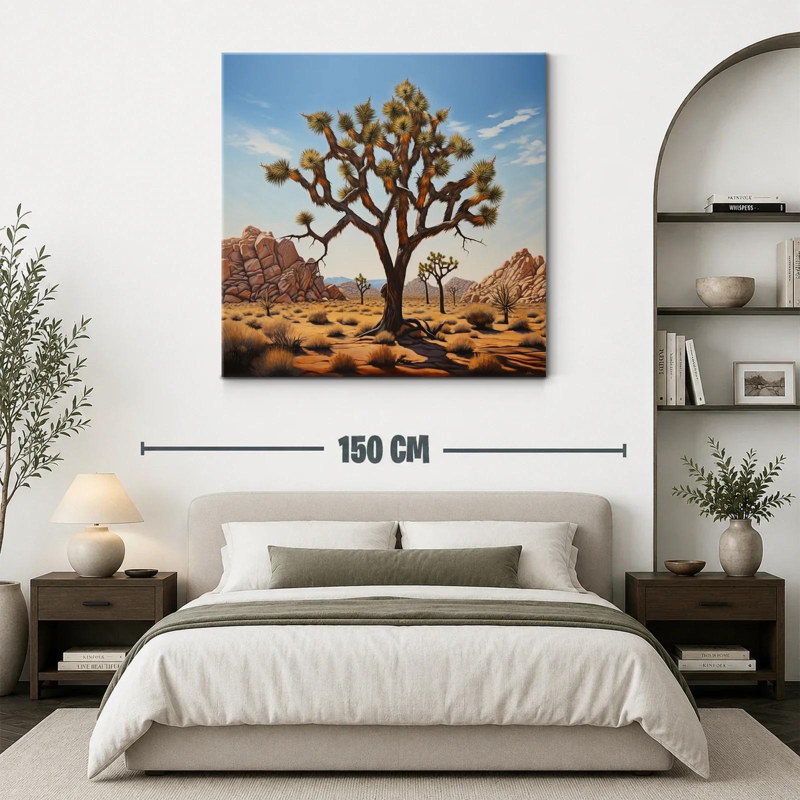 Árbol desértico en paisaje rocoso al atardecer — miniatura 3