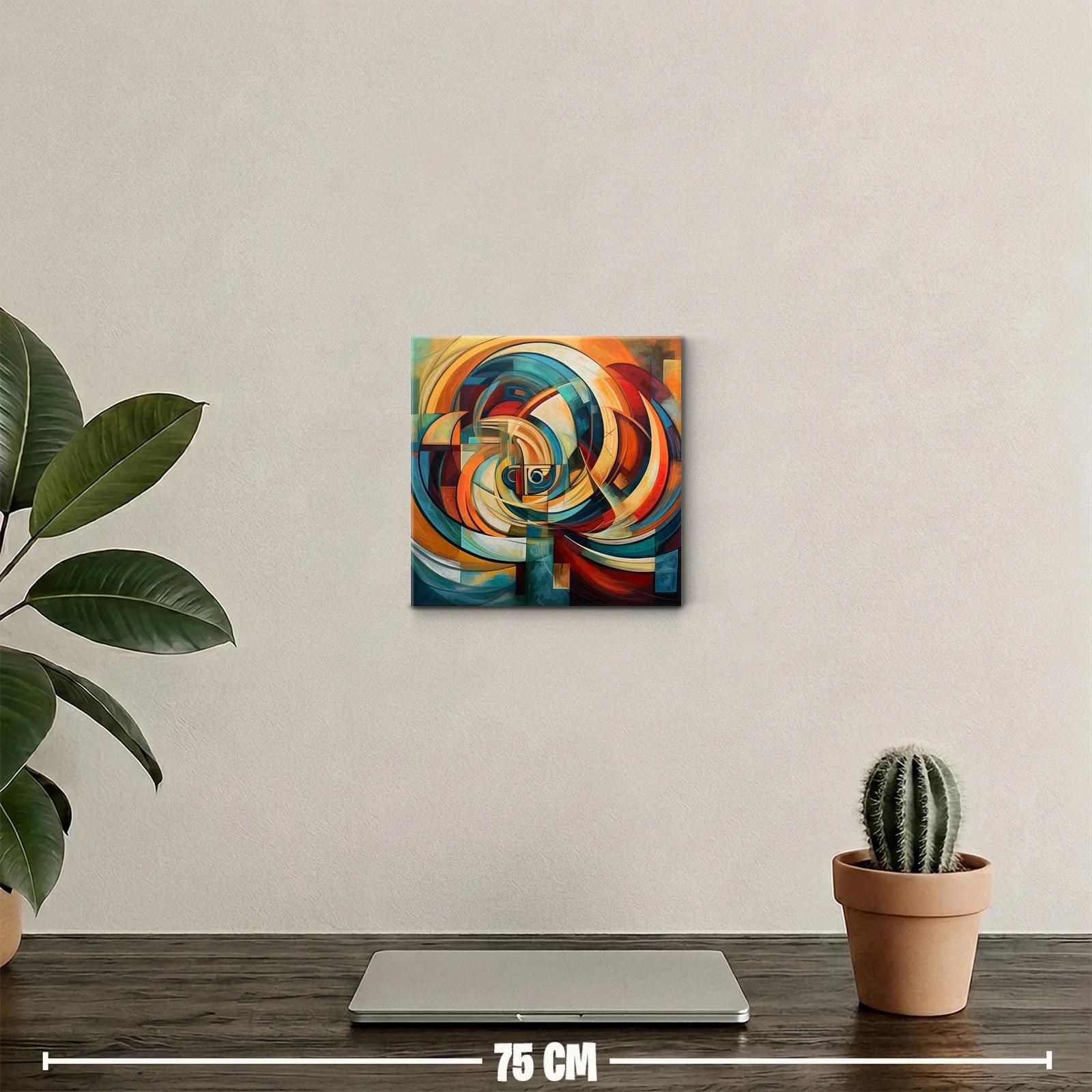 Composición abstracta con círculos y colores vibrantes — miniatura 2