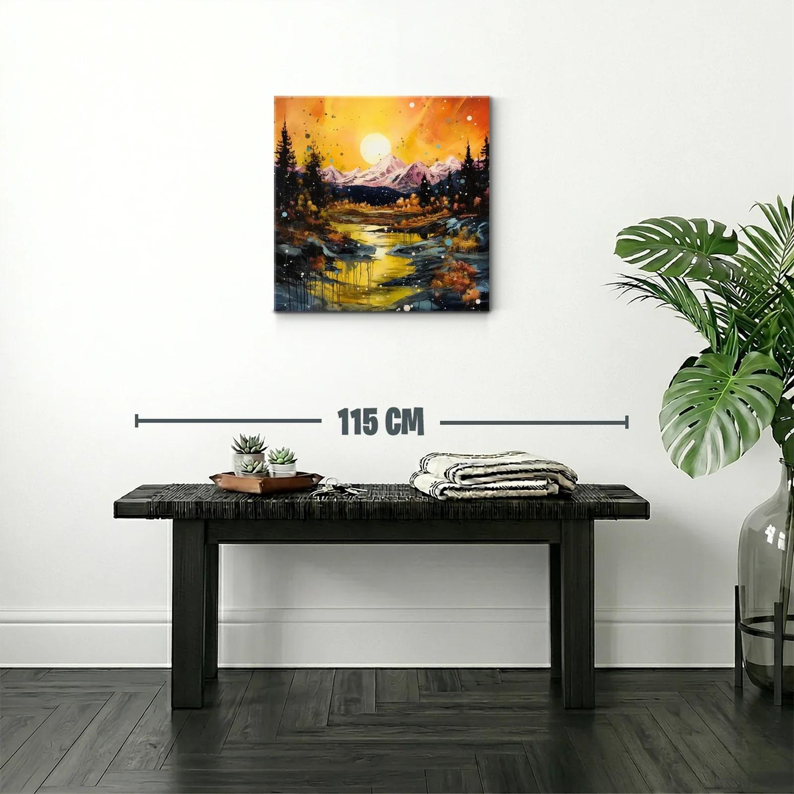 Paisaje de montaña al atardecer vibrante y sereno — miniatura 2