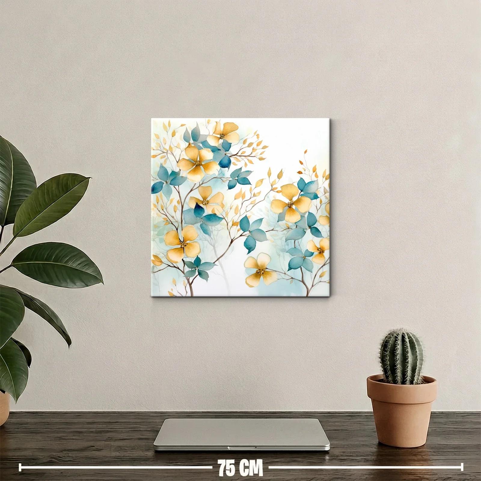Cuadro floral con elegancia y tonos suaves naturales — miniatura 2