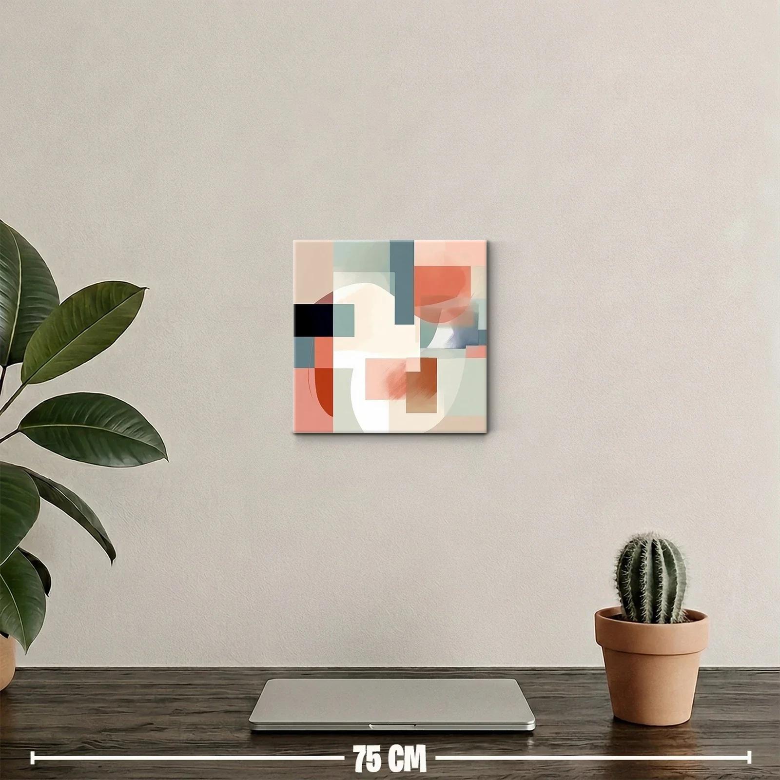 Composición abstracta con tonos cálidos y formas geométricas — miniatura 2