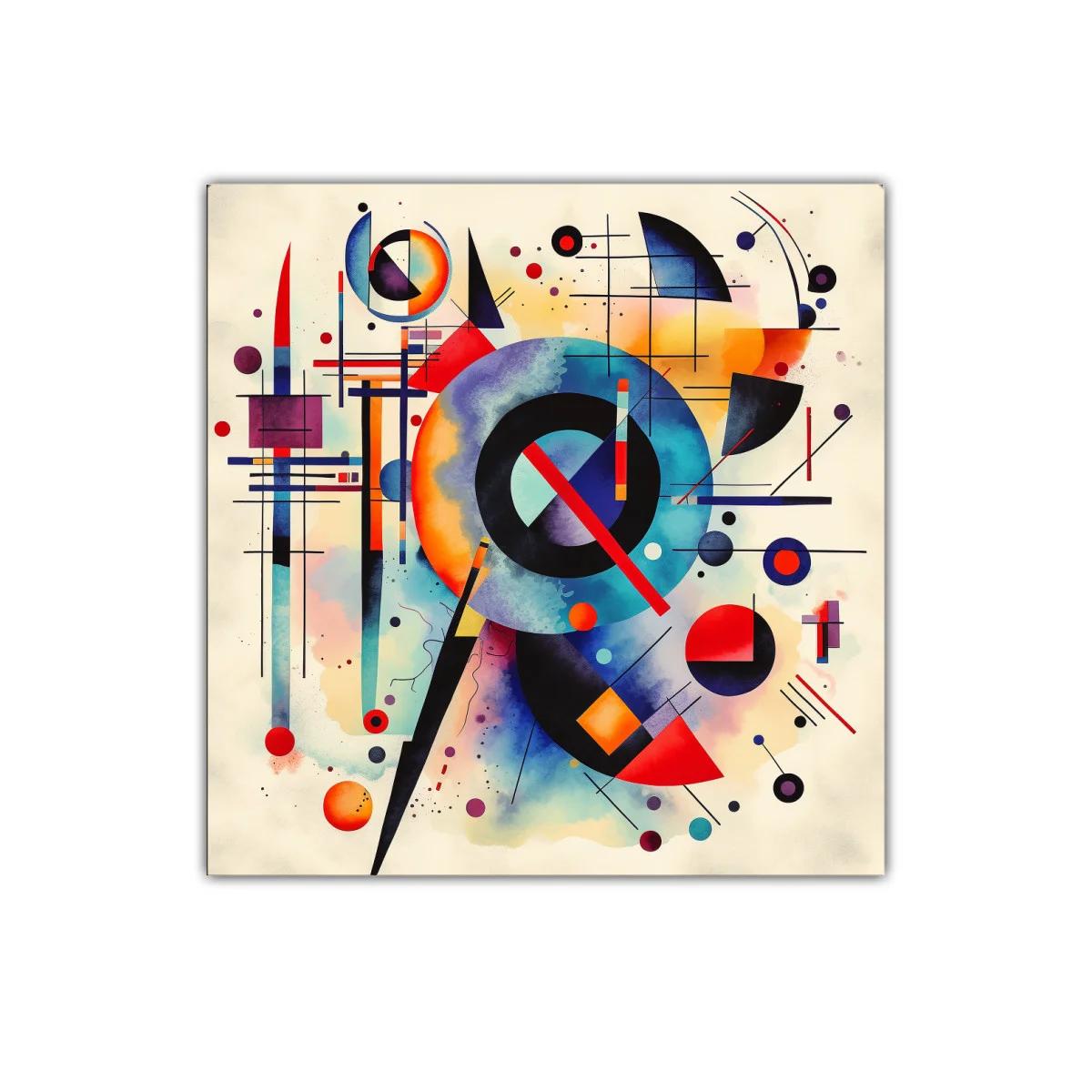 Cuadro Abstracto con Formas Geométricas y Colores Vibrantes — imagen principal