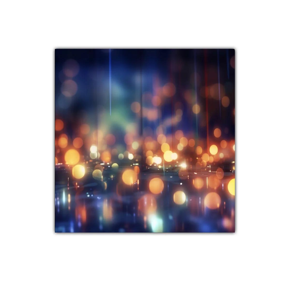 Cuadro decorativo luces difusas vibrantes y coloridas