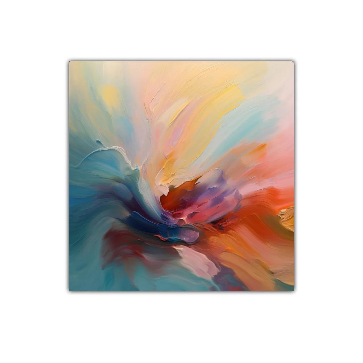 Cuadro decorativo con explosión de colores y movimiento fluido