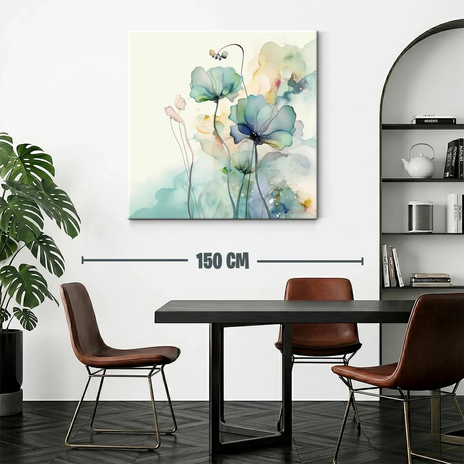 Delicadas flores en tonos suaves y acuarelados para pared — miniatura 2